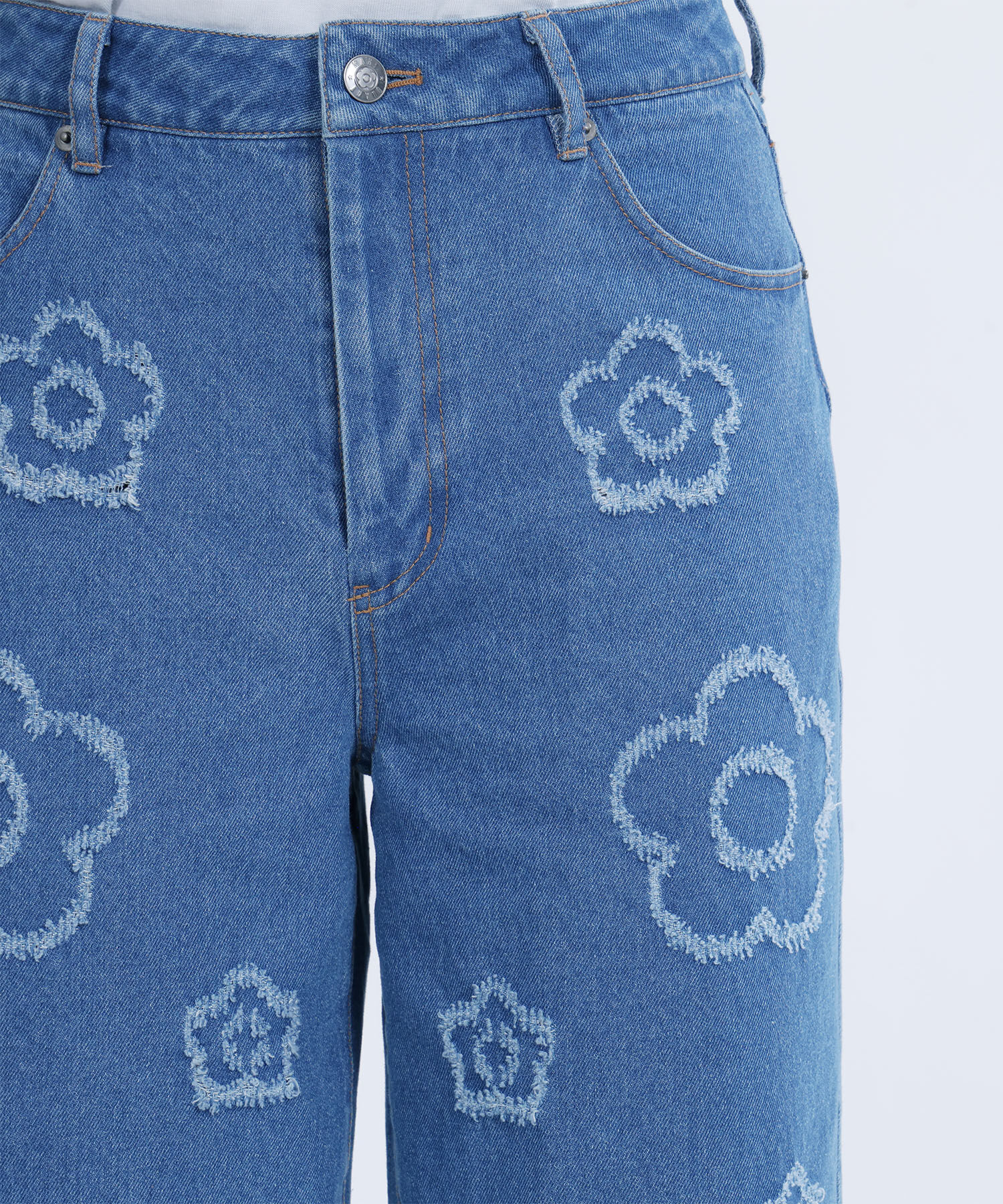 MARY QUANT「ランダムデイジーデニム パンツ」|デニム|