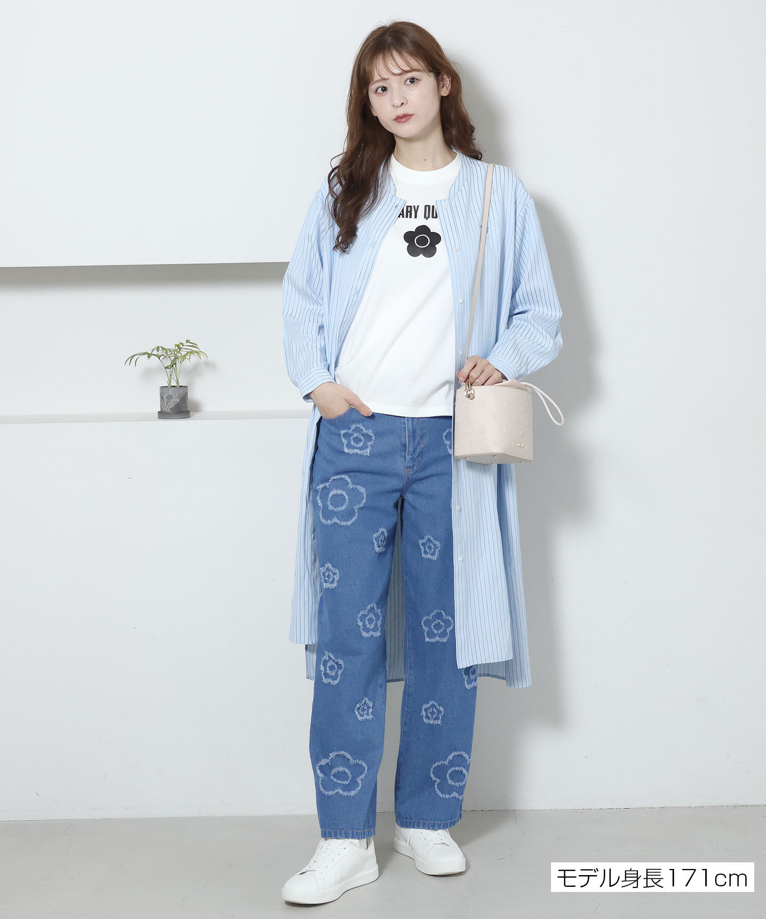 MARY QUANT「ランダムデイジーデニム パンツ」|デニム|