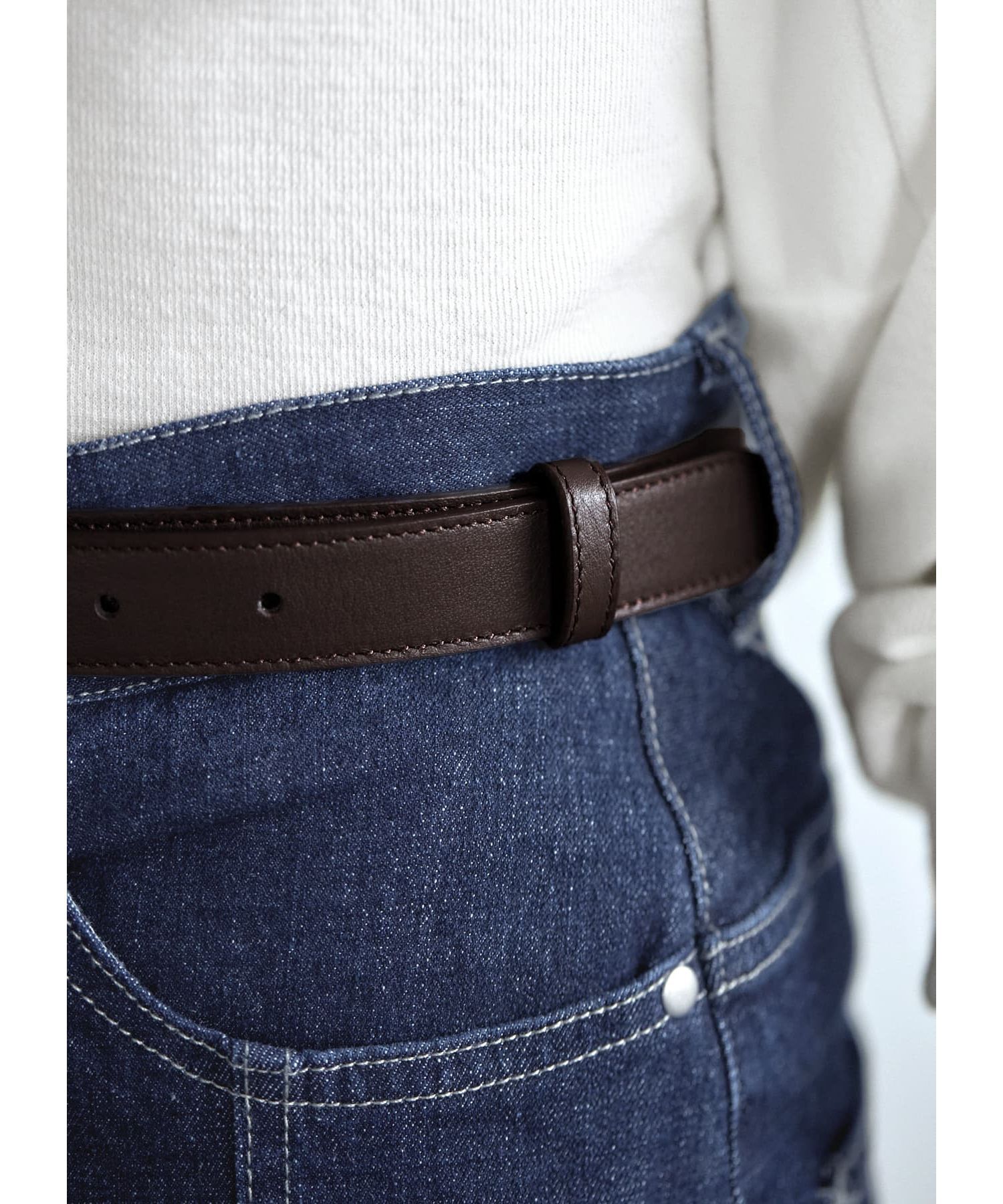 STYLE DELI「20mmダブルリングレザーベルト／SV金具」|ベルト|