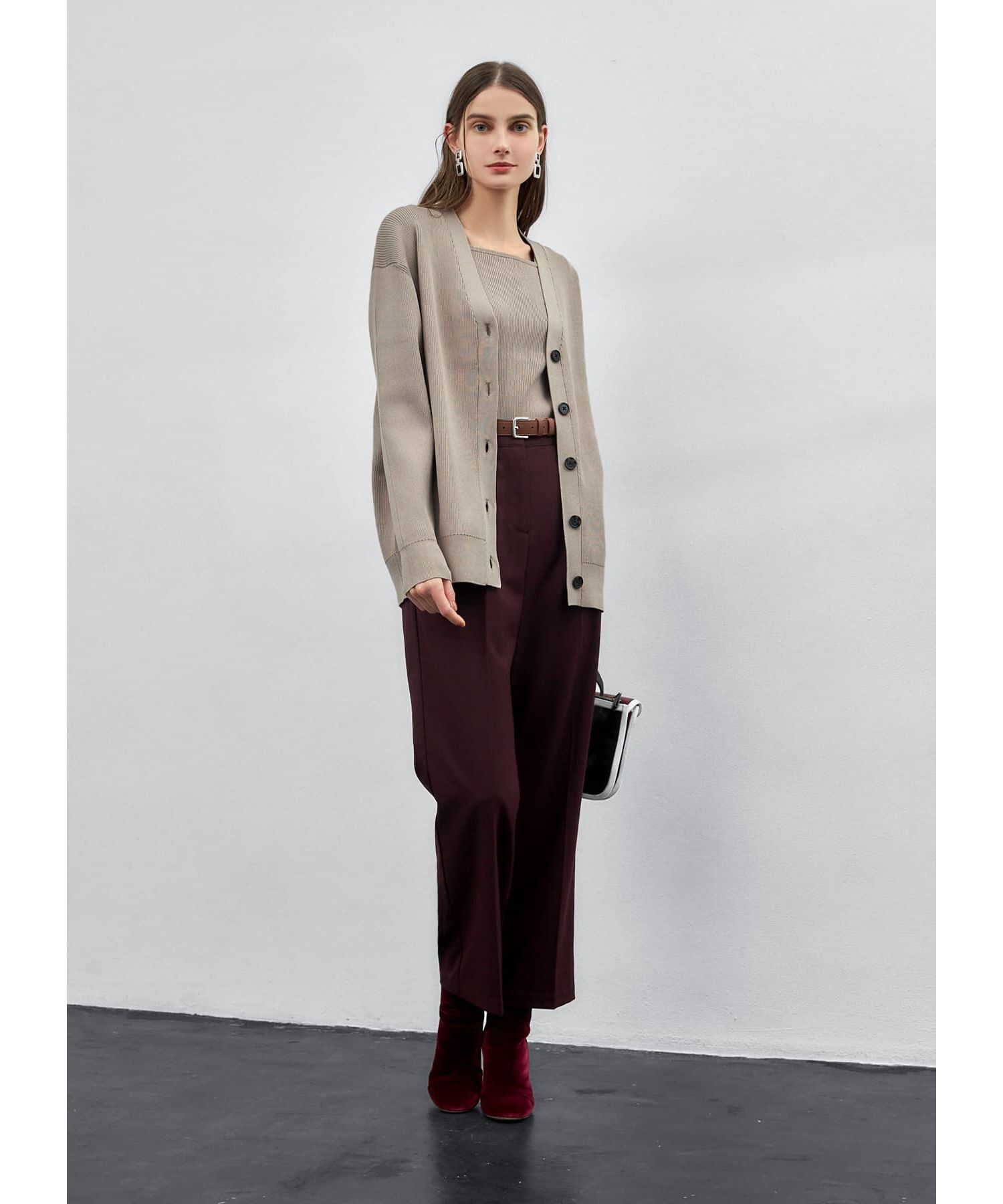 STYLE DELI「25mmスクエアオフバックルレザーベルト／SV金具」|ベルト|