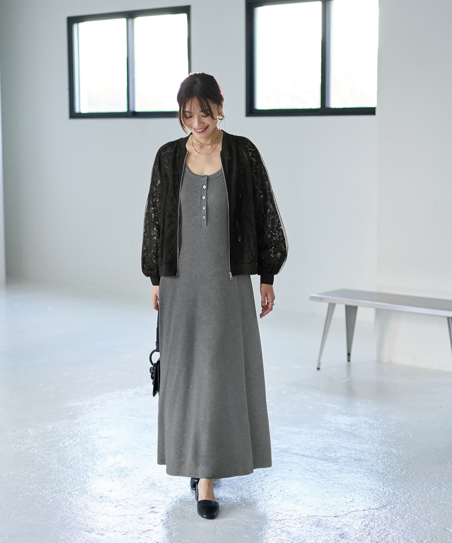 STYLE DELI「レースにチュールを重ねたブルゾン」|その他|