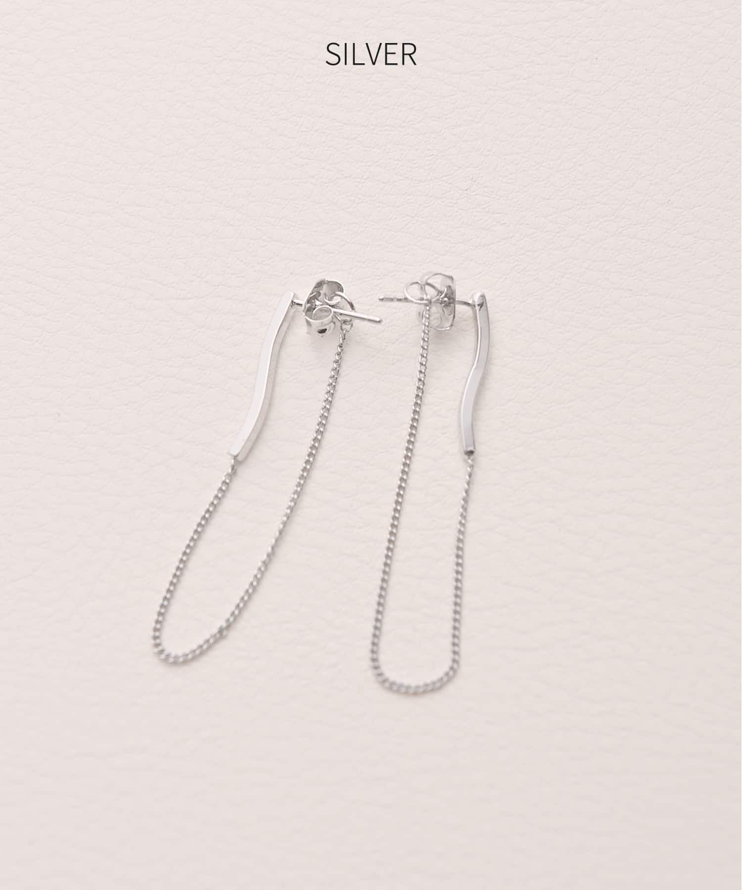 STYLE DELI「前後がチェーンで繋がるピアス」|ピアス|