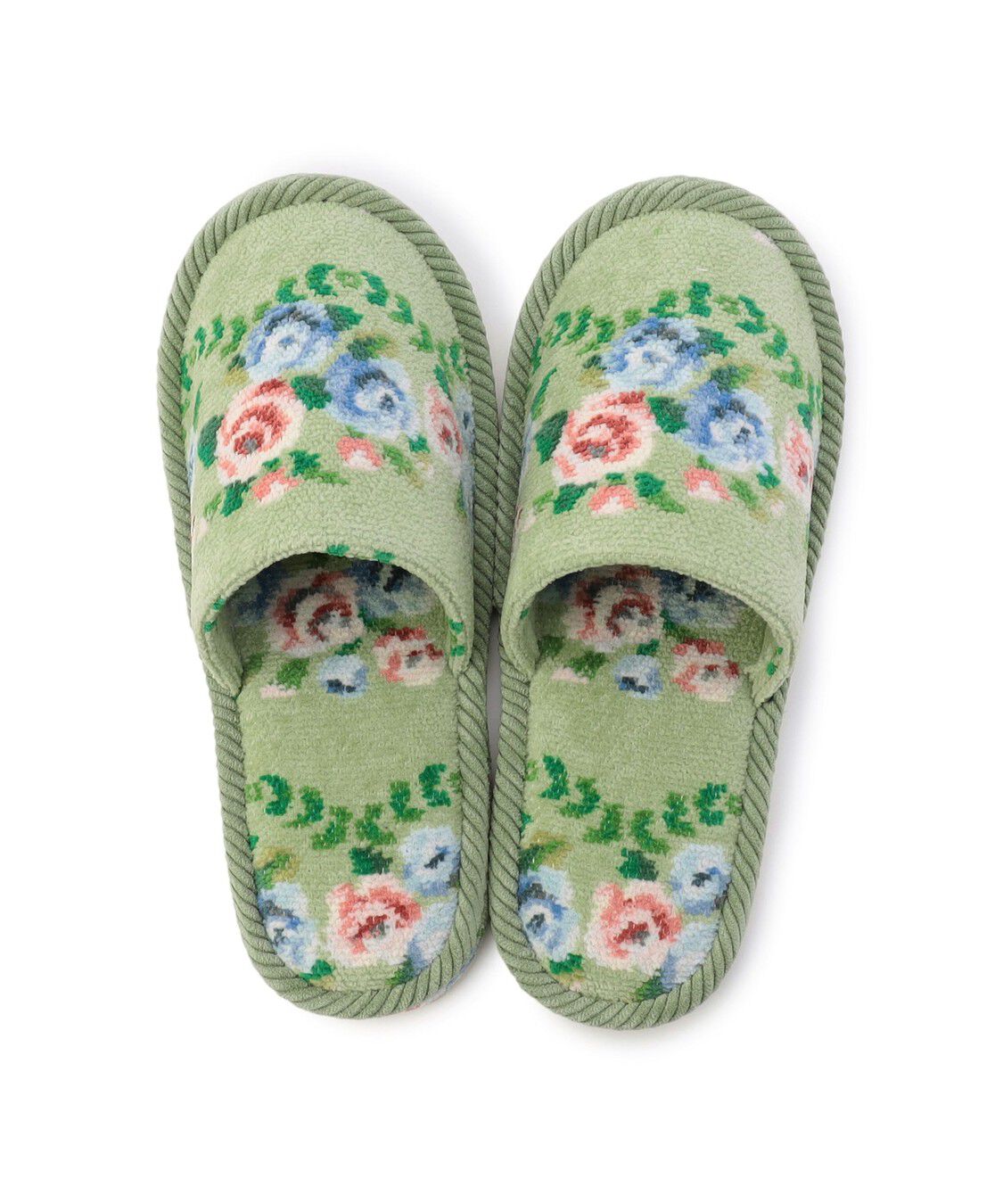 FEILER「ノスタルジックノート　スリッパ　NLN-260250」|ルームシューズ|ペールグリーン