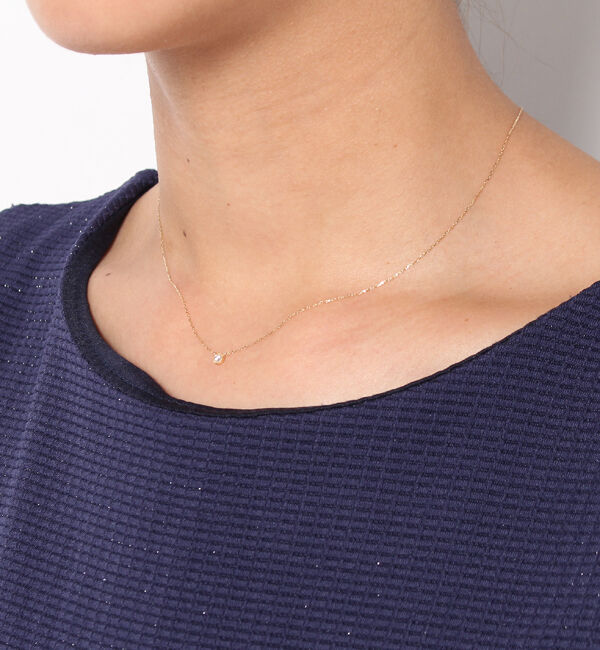 JUPITER「【K18】一粒ダイヤモンドネックレス」|ネックレス|