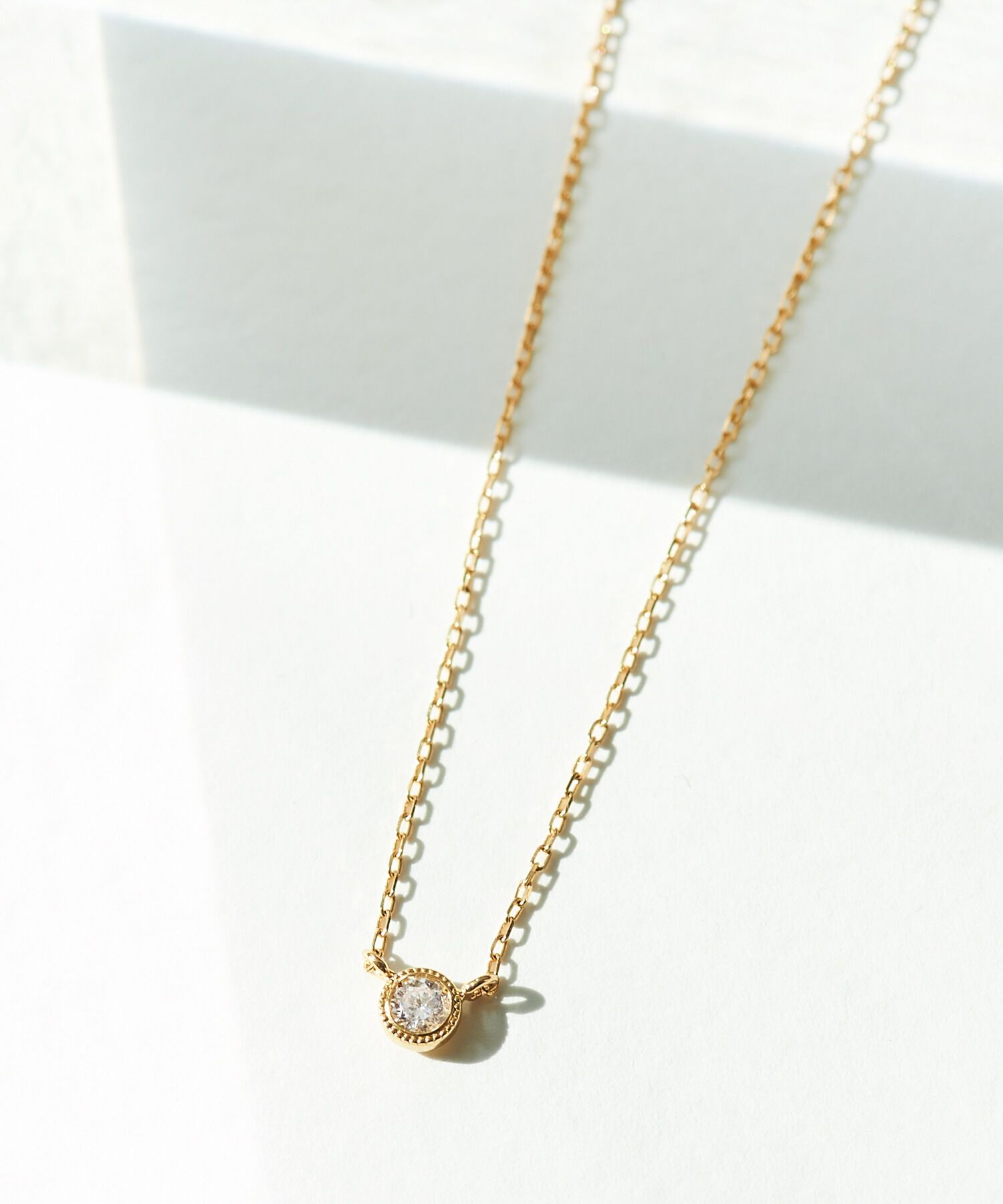 JUPITER「【K18】一粒ダイヤモンドネックレス」|ネックレス|