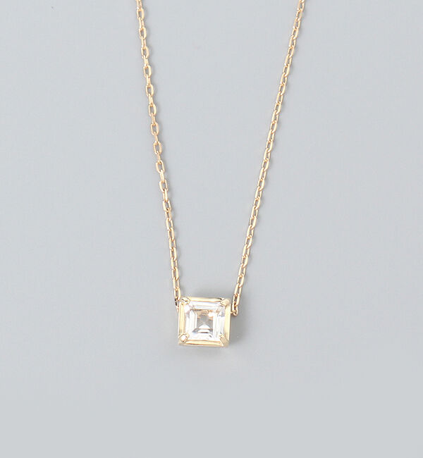 JUPITER「【シリーズ累計販売 4000点突破！】【K10】天然石ネックレス/4月誕生石/ホワイトトパーズ」|ネックレス|