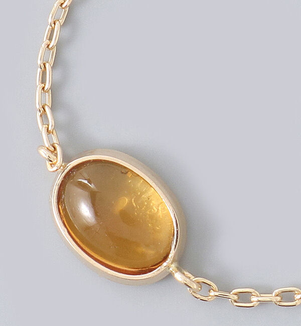 JUPITER「【K10】天然石チェーンリング/シトリン　17号サイズまで調整可」|リング|