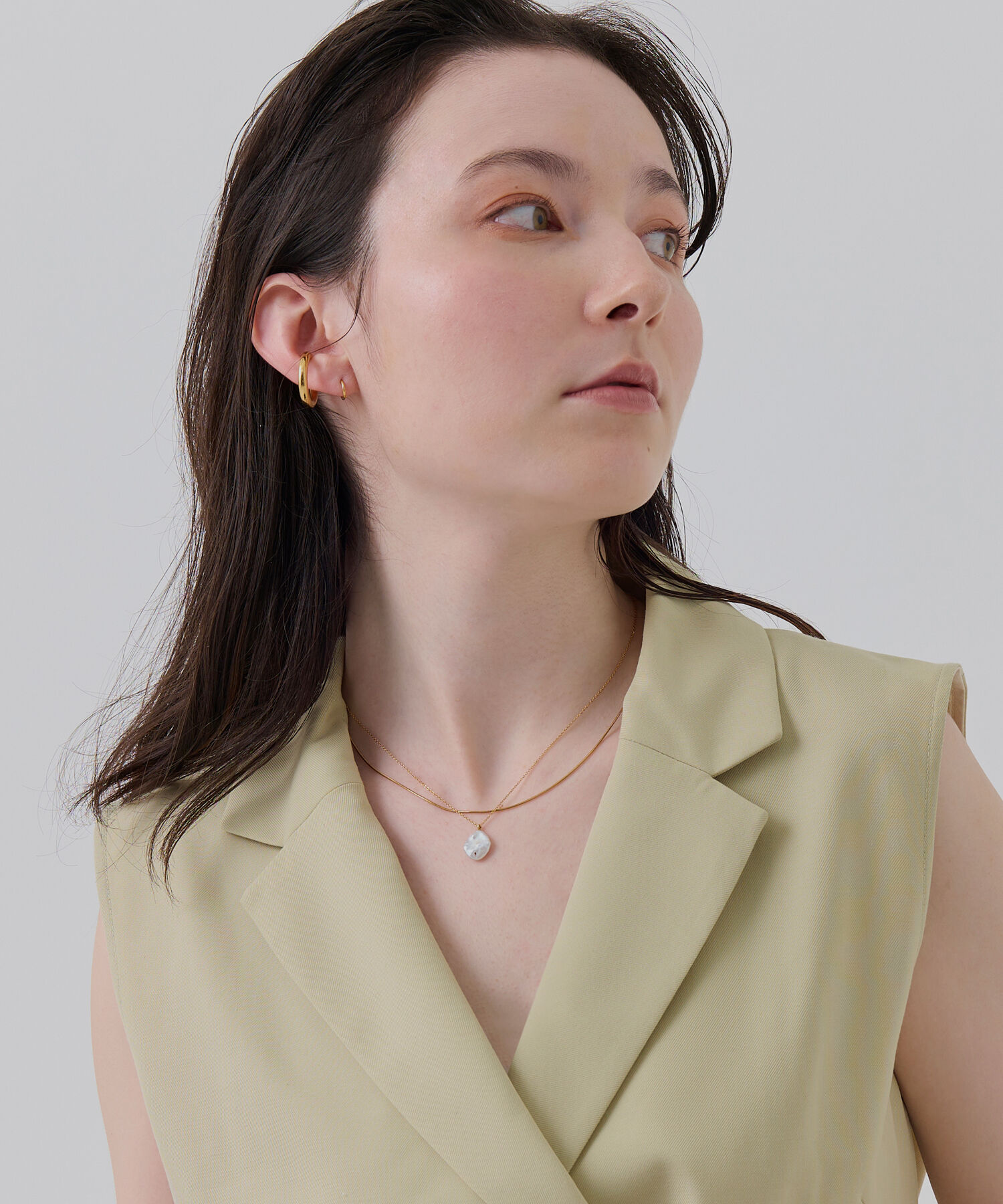 Phoebe「【シリーズ累計販売10000点突破！】金属アレルギー対応 ミニフープピアス　ゴールド/サージカルステンレス」|ピアス|