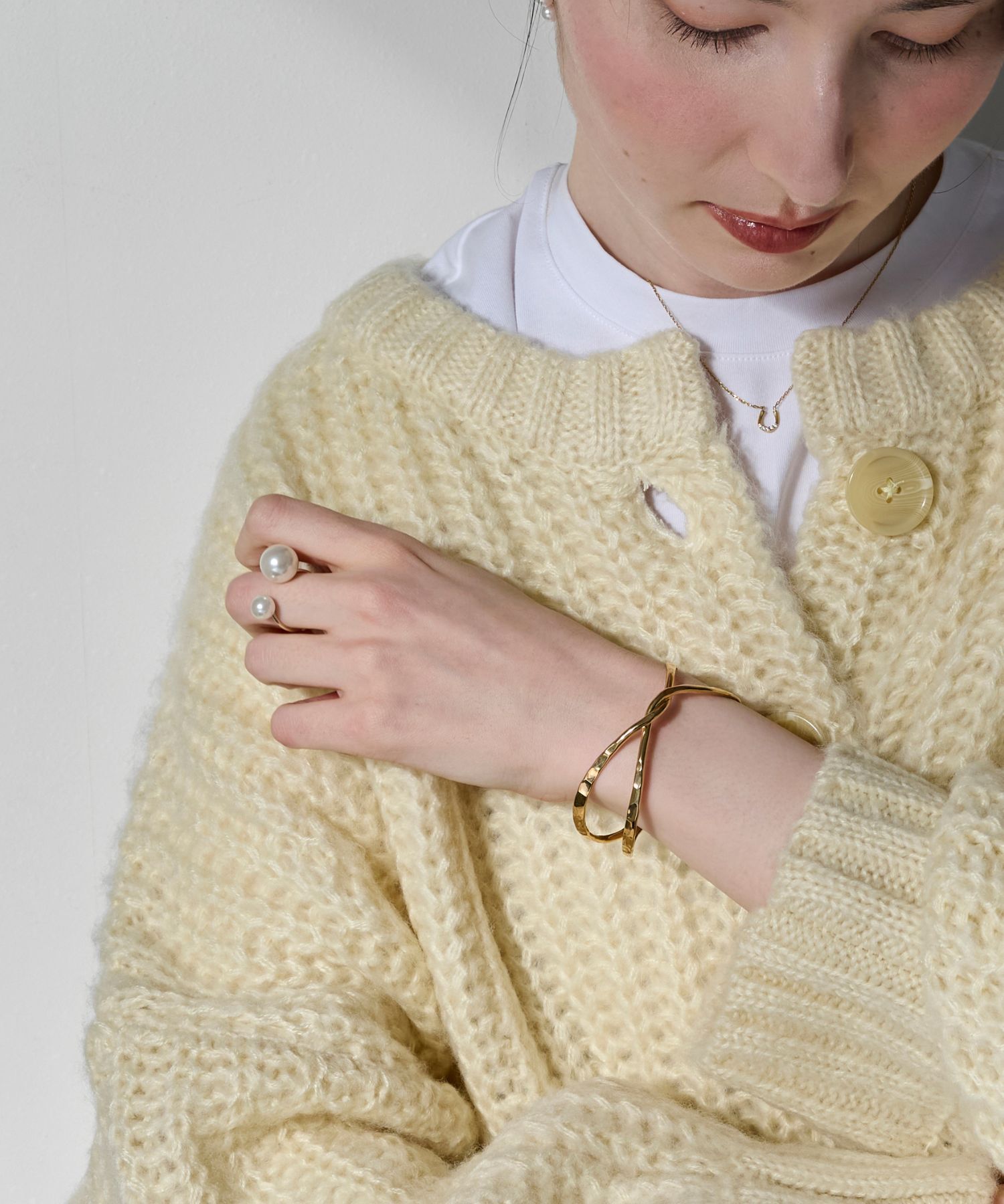 Phoebe「≪雑誌掲載≫トップクロスワイドカフバングル」|ブレスレット・バングル|