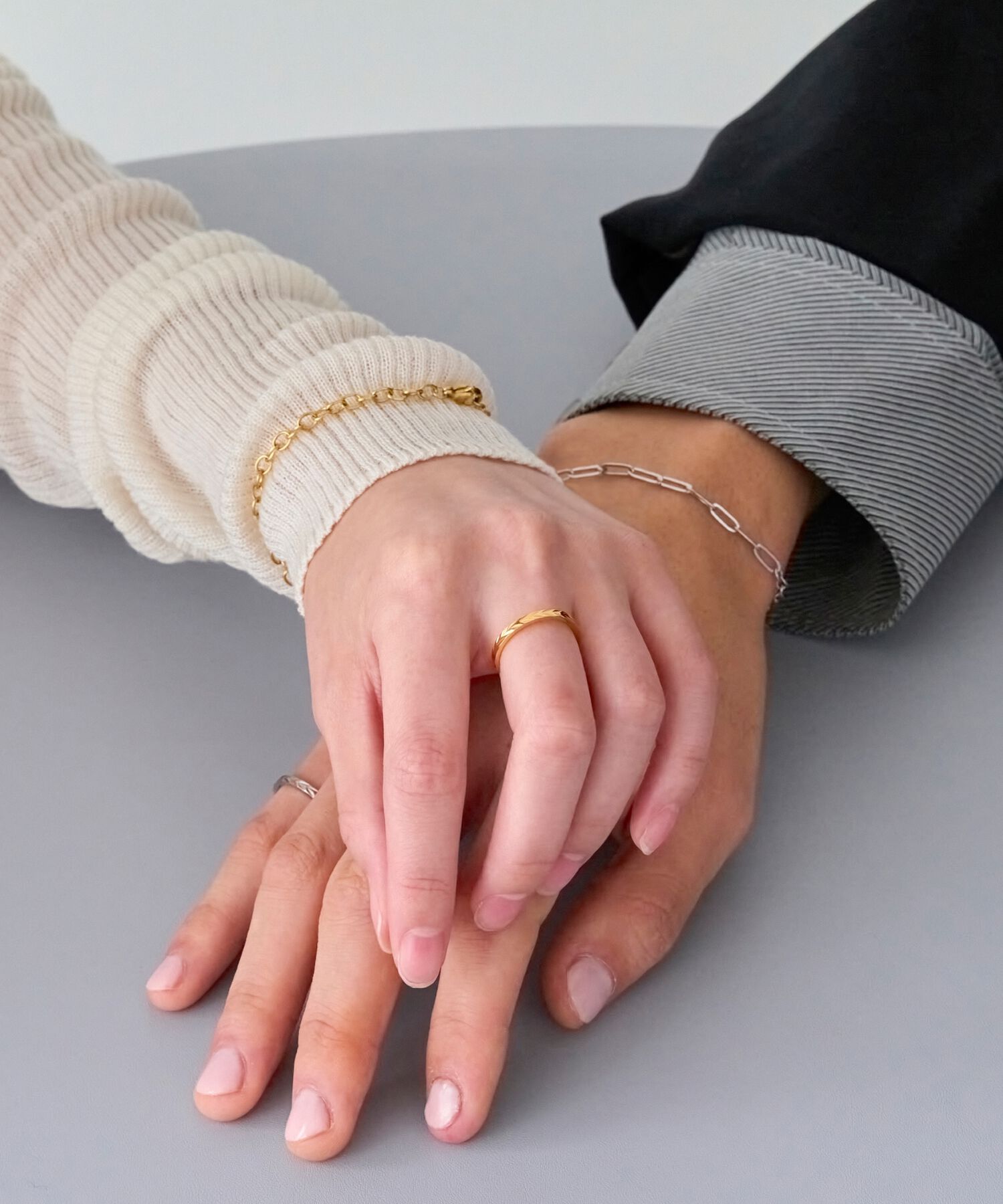 Phoebe「≪雑誌掲載≫【金属アレルギー対応】メタルリーフカットリング　シルバー/サージカルステンレス」|リング|