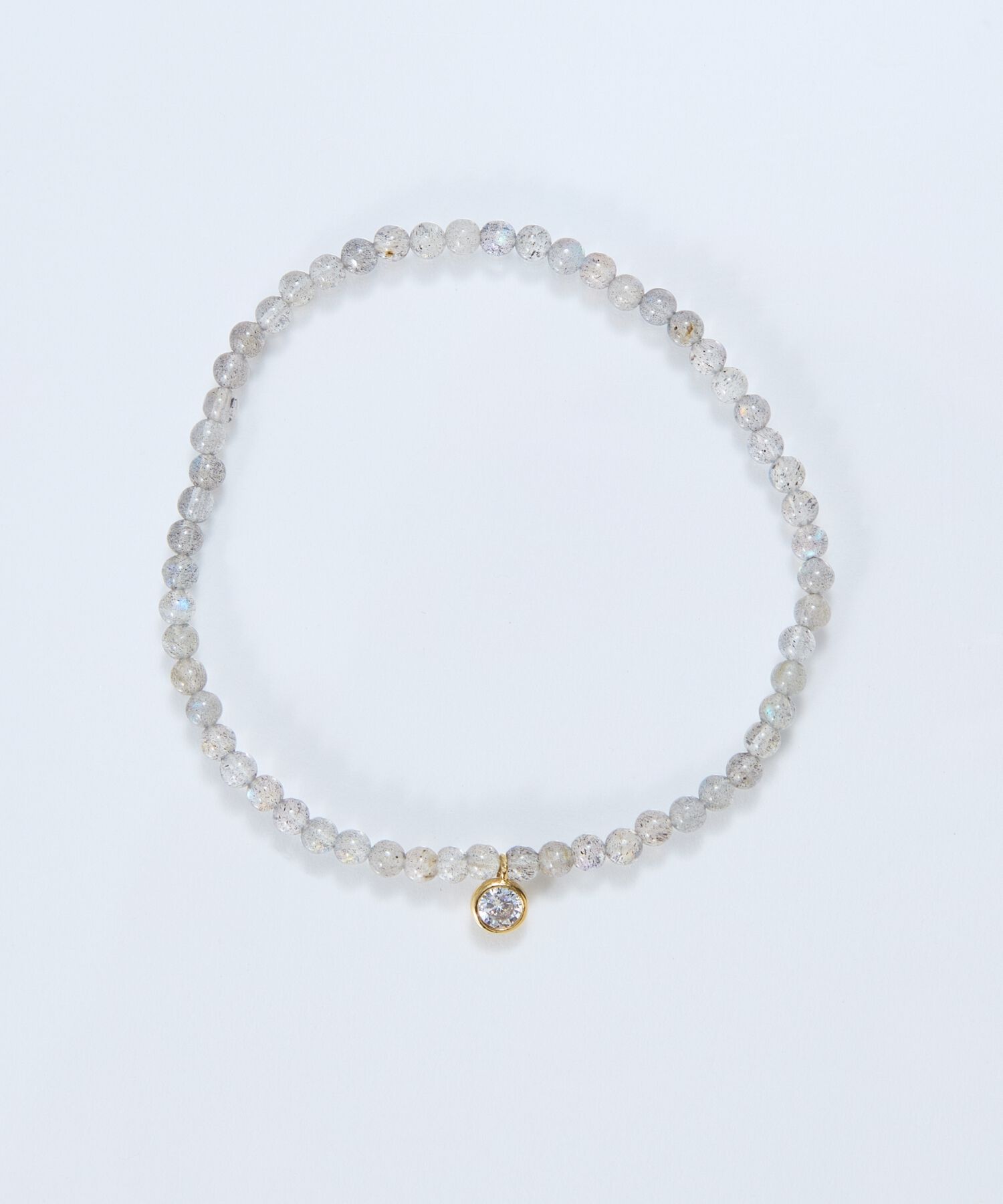 Phoebe「ウィスパーストーンブレスレット　グレー/天然石」|ブレスレット・バングル|