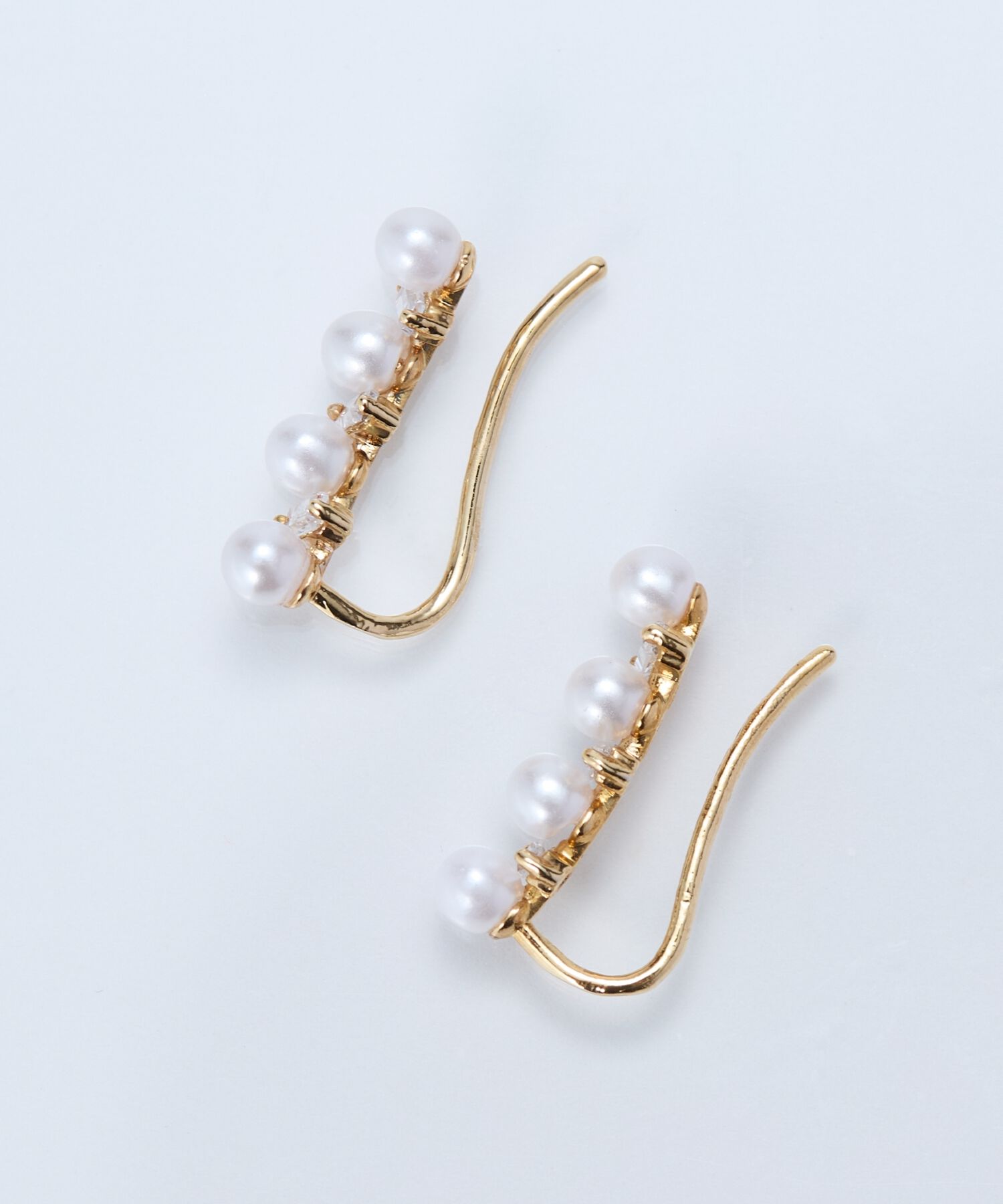 Phoebe「2wayパールブリンクピアス&イヤリング　ゴールド」|ピアス|