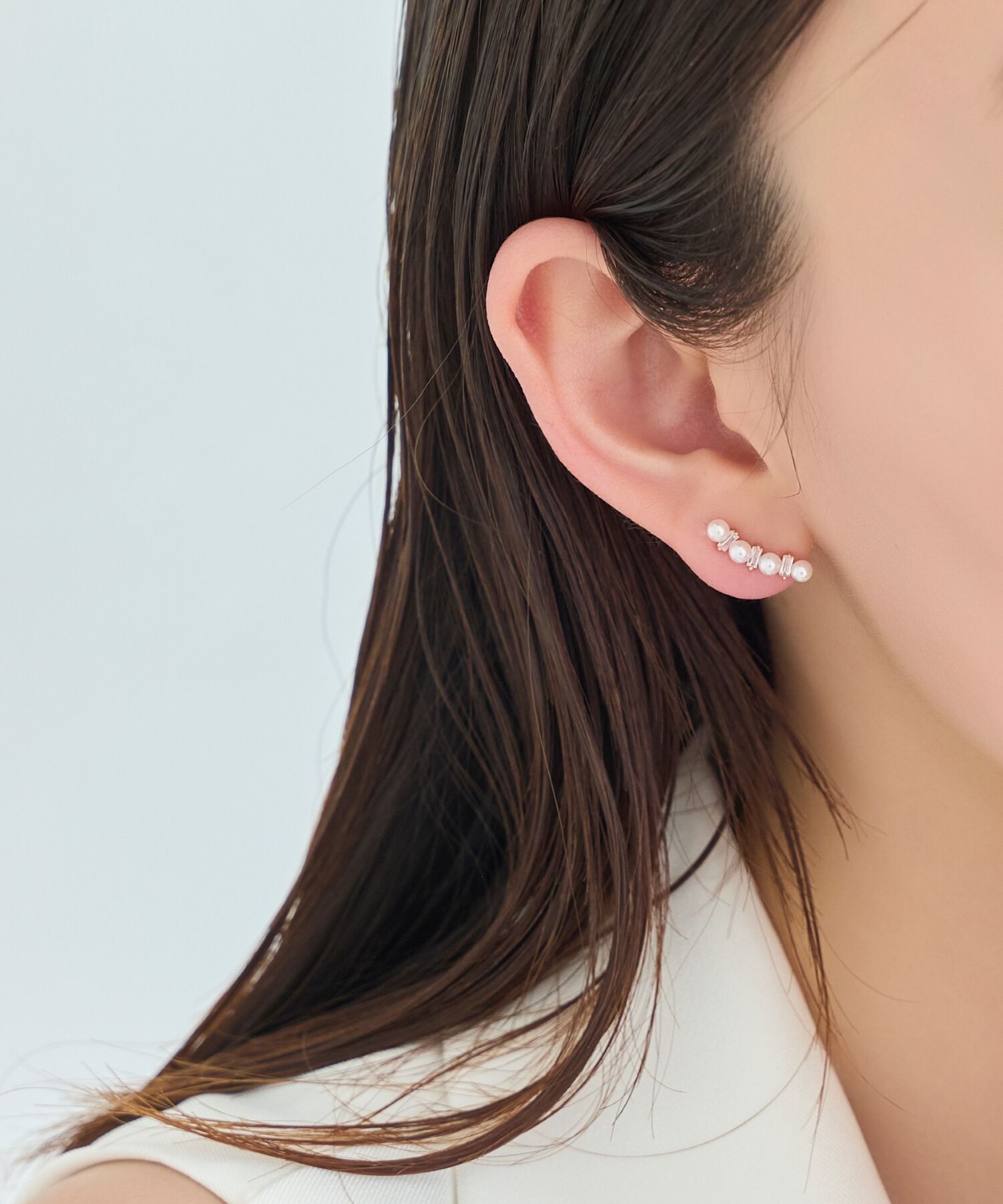 Phoebe「2wayパールブリンクピアス&イヤリング　ローズゴールド」|ピアス|