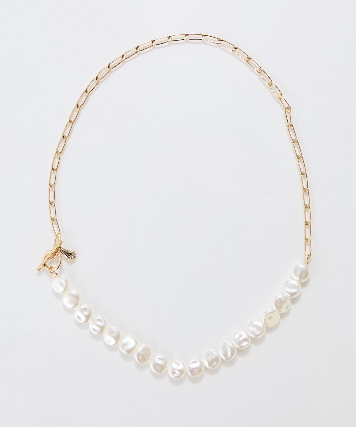 Phoebe「メタリックパールチョーカーネックレス/41cm」|ネックレス|