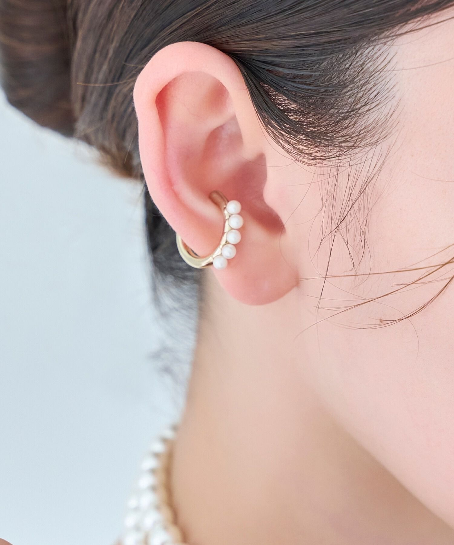 Phoebe「【金属アレルギー対応】パールフローイヤーカフ　ゴールド/ニッケルフリー」|イヤーカフ|