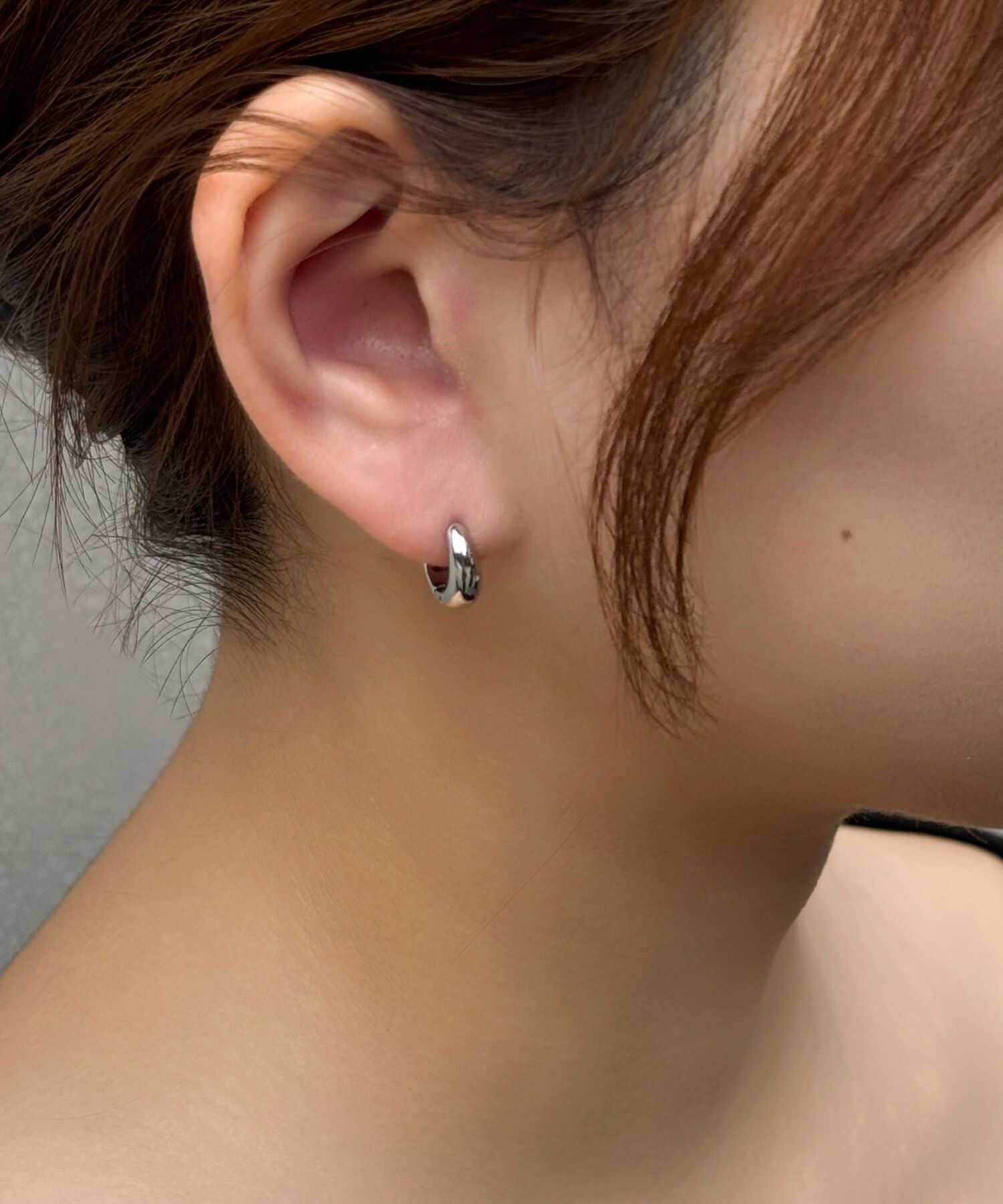 Phoebe「【金属アレルギー対応】メタルフープピアス　シルバー/ステンレス/ユニセックス」|ピアス|