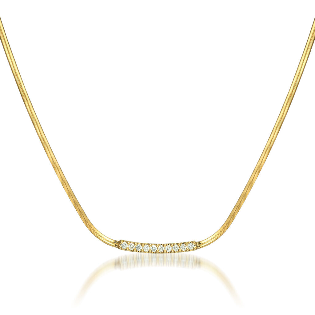 STAR JEWELRY「HERRINGBONE」|ネックレス|イエローゴールド