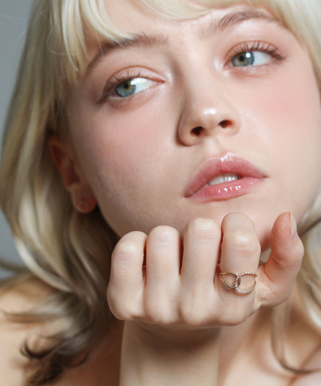  「ダイヤモンド ハグ リング | K10YG 〈世界最小〉」|リング|