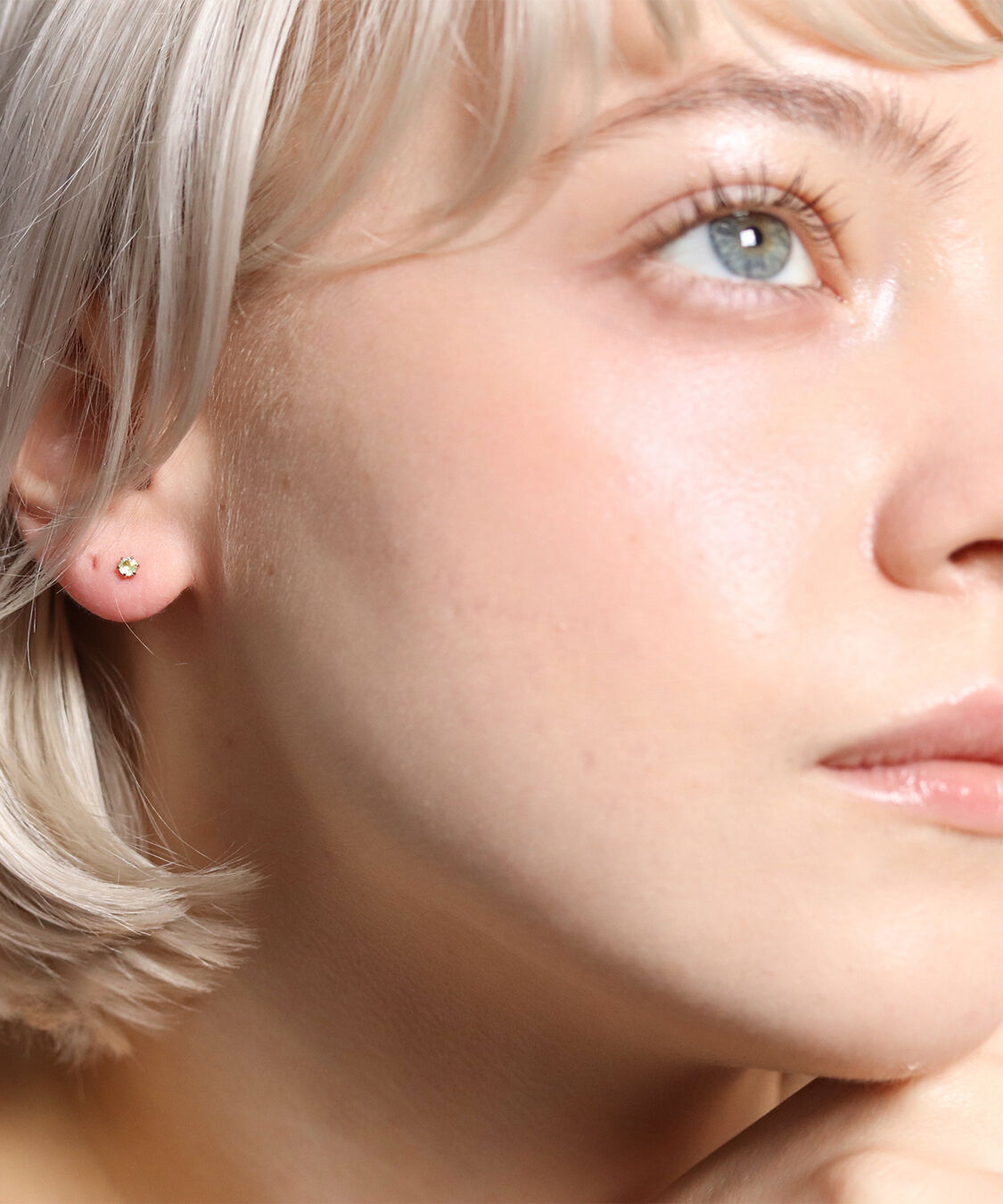  「誕生石 一粒ピアス | K18 」|ピアス|