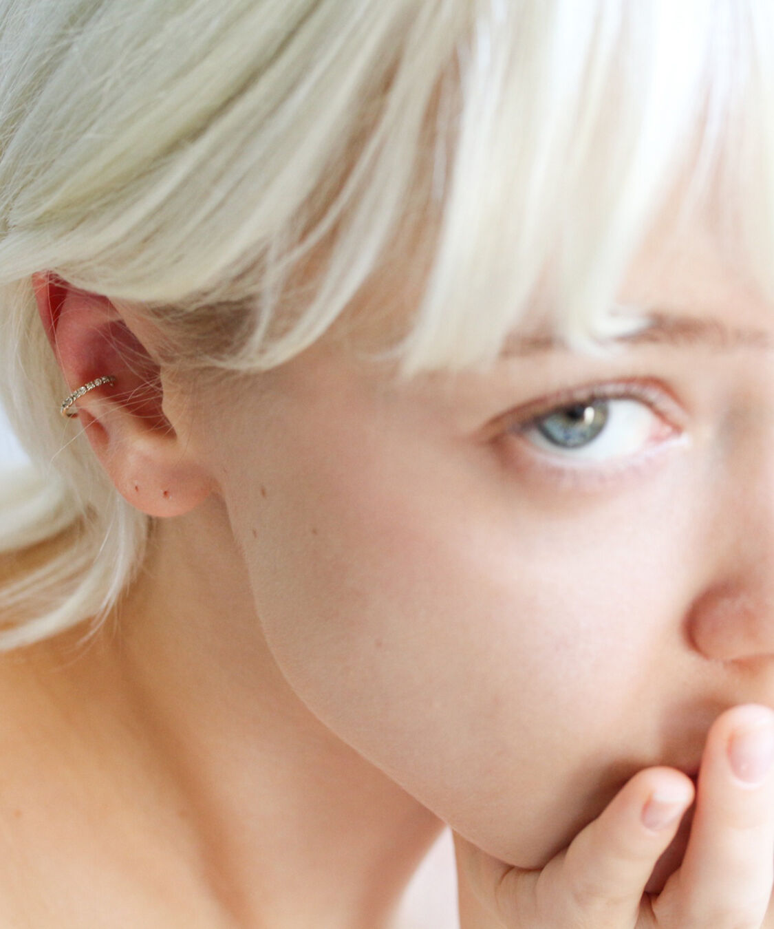  「ダイヤモンド ハーフエタニティ シリウス イヤーカフ | K10YG 【片耳用】」|イヤーカフ|