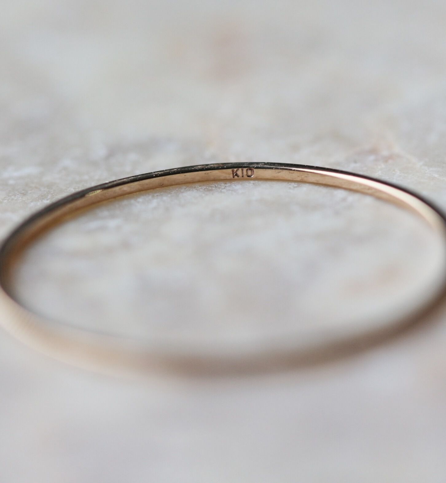  「ゴールド スキニー リング | K10YG」|リング|
