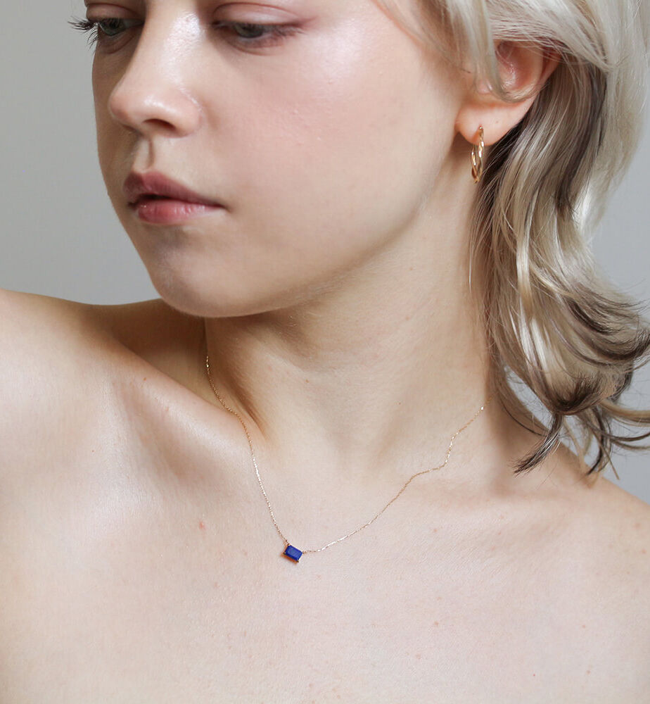  「カラーストーン ネックレス | K10YG」|ネックレス|