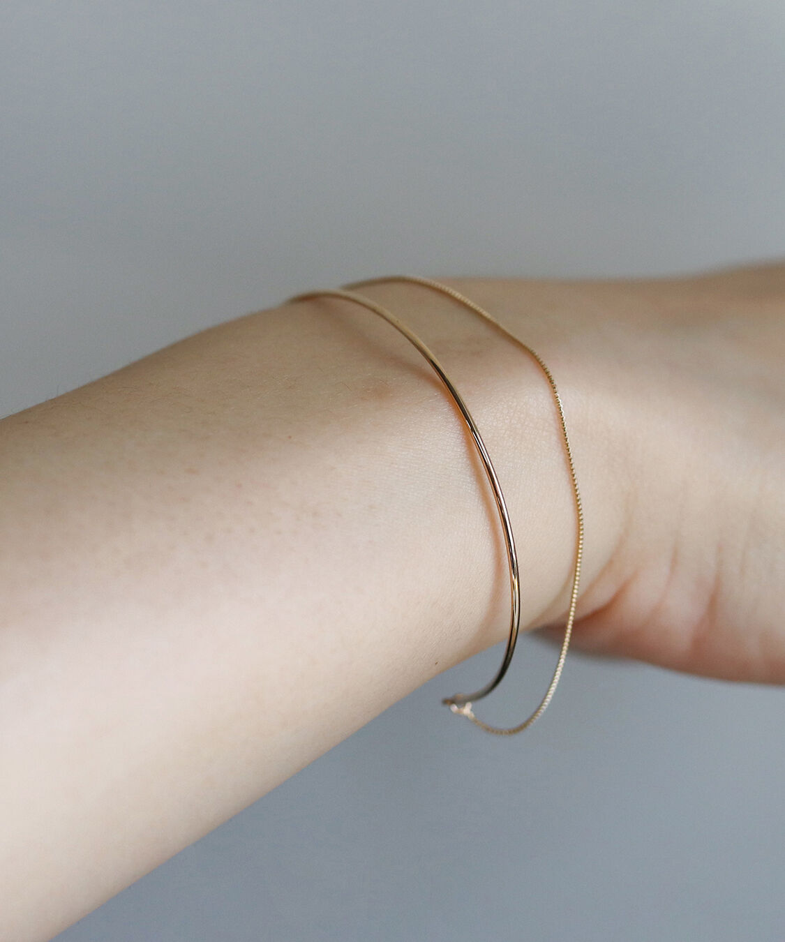  「ゴールド ベネチアンチェーン バングル | K10YG」|ブレスレット・バングル|