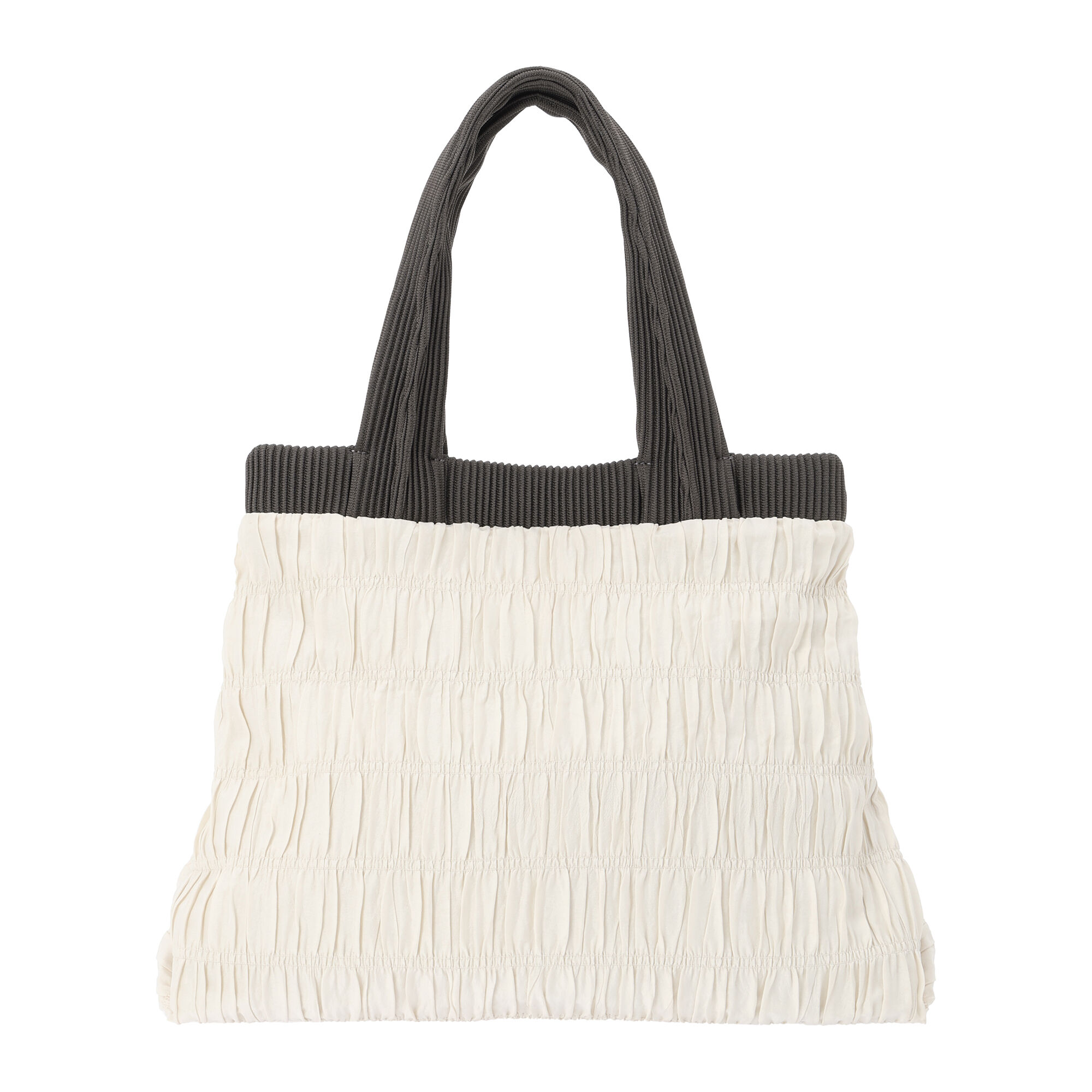  「ギャザートート／ＥＳＭＥＲＡＬＤＯ　ｈａｐｐｉｎｅｓｓ」|トートバッグ|ホワイト