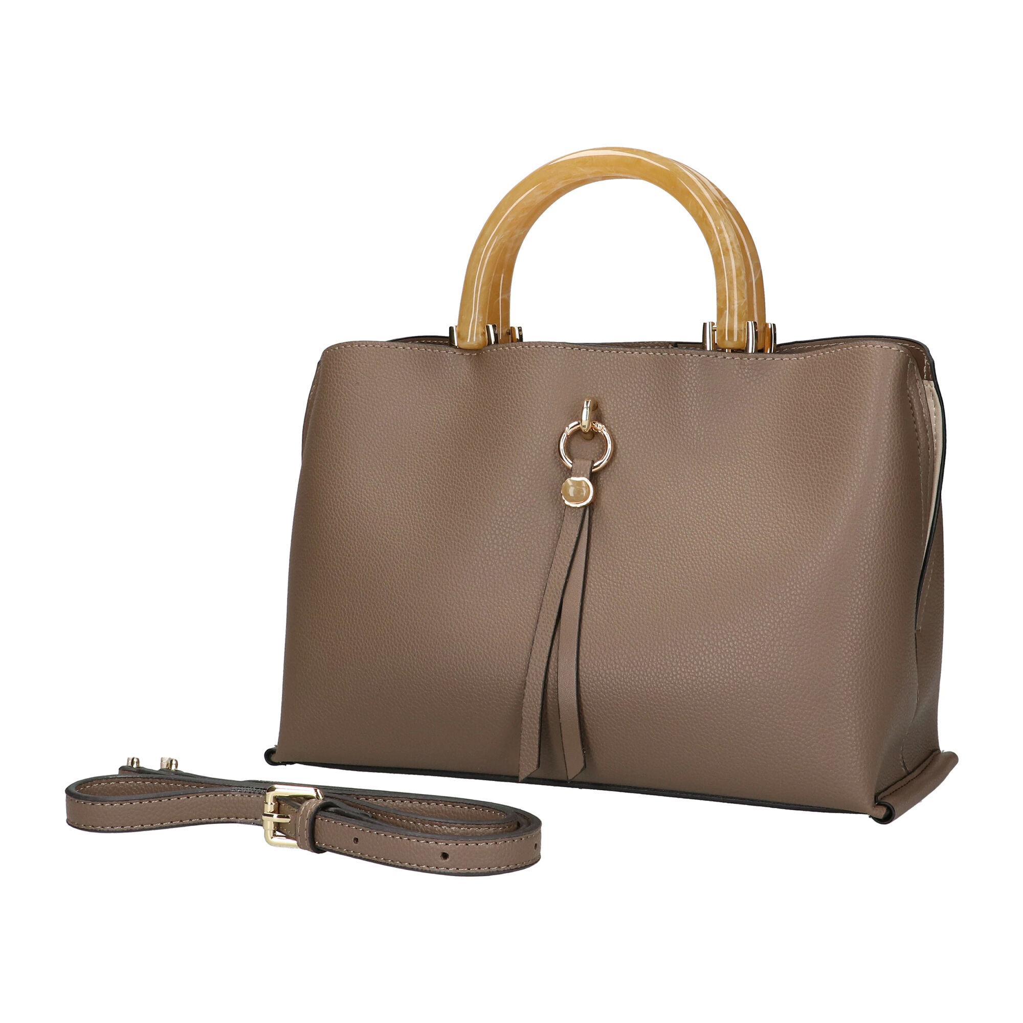  「３ポケット２ＷＡＹバッグ／ＥＳＭＥＲＡＬＤＯ　ｈａｐｐｉｎｅｓｓ」|ショルダー・メッセンジャー|グレージュ