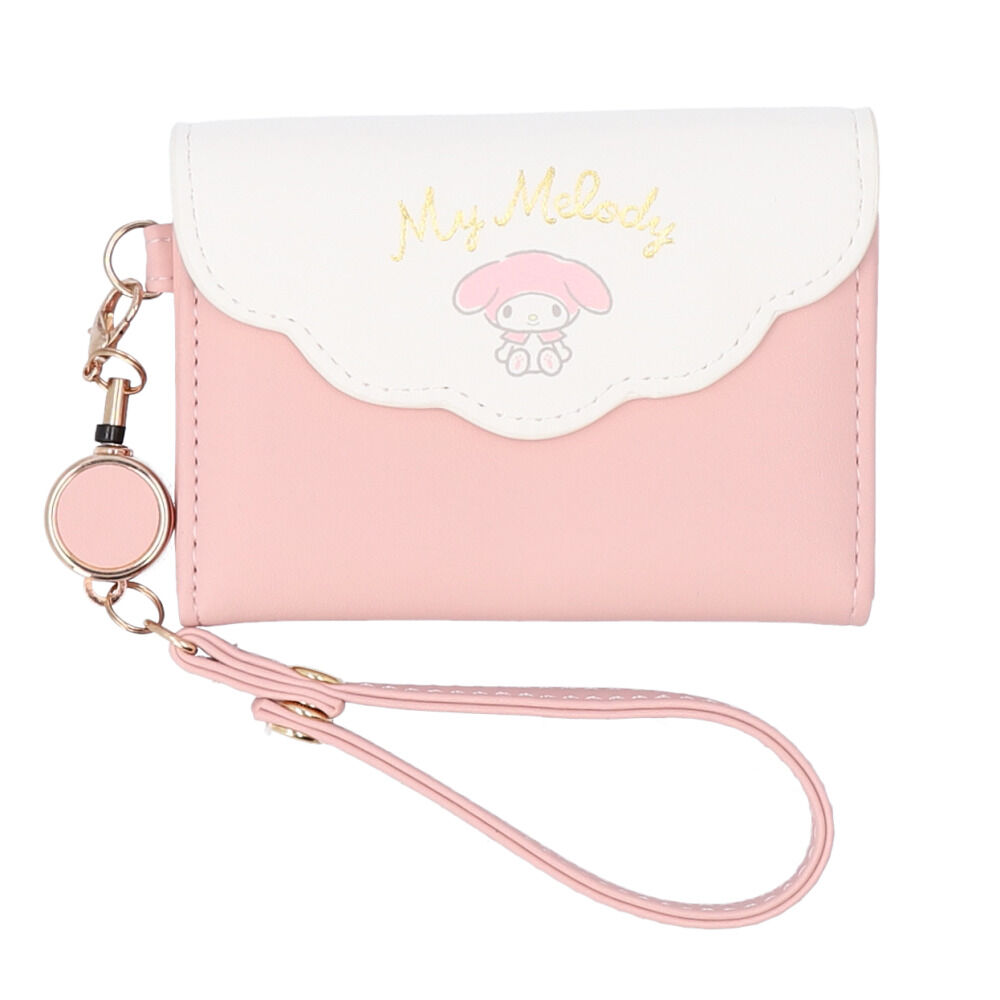 BACKYARD FAMILY「パスケース サンリオ 通販 リール付きパスケース 定期入れ パスポーチ 定期券入れ ICカード」|定期入れ|ピンク1