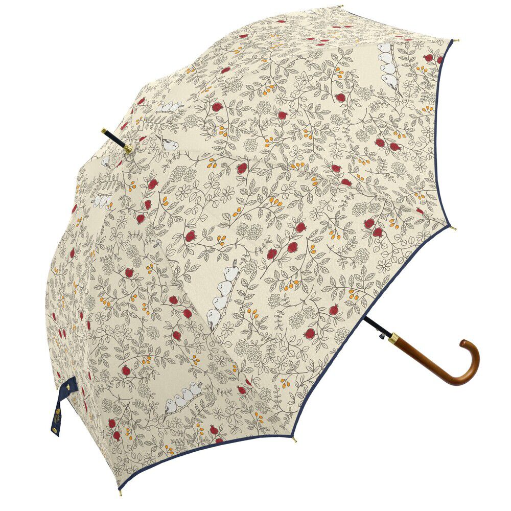 BACKYARD FAMILY「傘 レディース ジャンプ 通販 長傘 ジャンプ傘 60cm 8本骨 グラスファイバー 雨傘 かさ」|傘|ホワイト2