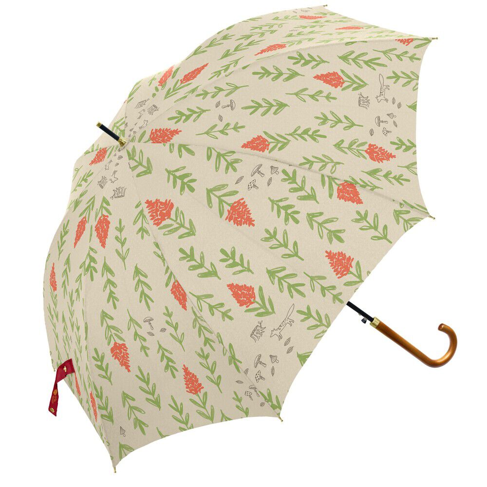 BACKYARD FAMILY「傘 レディース ジャンプ 通販 長傘 ジャンプ傘 60cm 8本骨 グラスファイバー 雨傘 かさ」|傘|ベージュ1