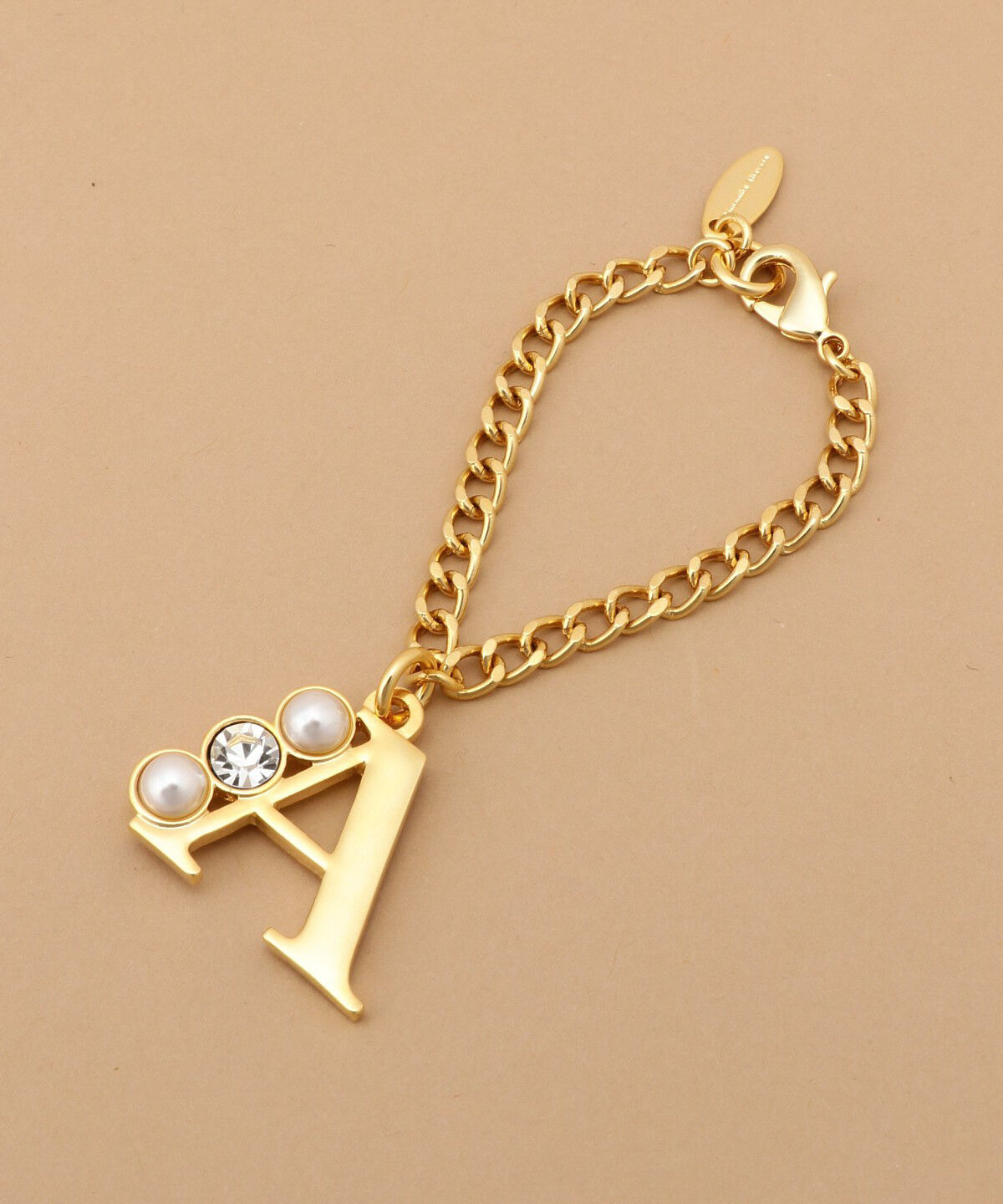 Samantha Thavasa「ビジューイニシャル バッグチャーム A」|チャーム・キーホルダー|ゴールド