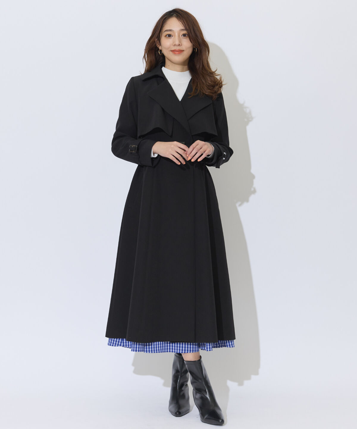 アンドクチュール「ミニマルムードトレンチコート」|トレンチコート|