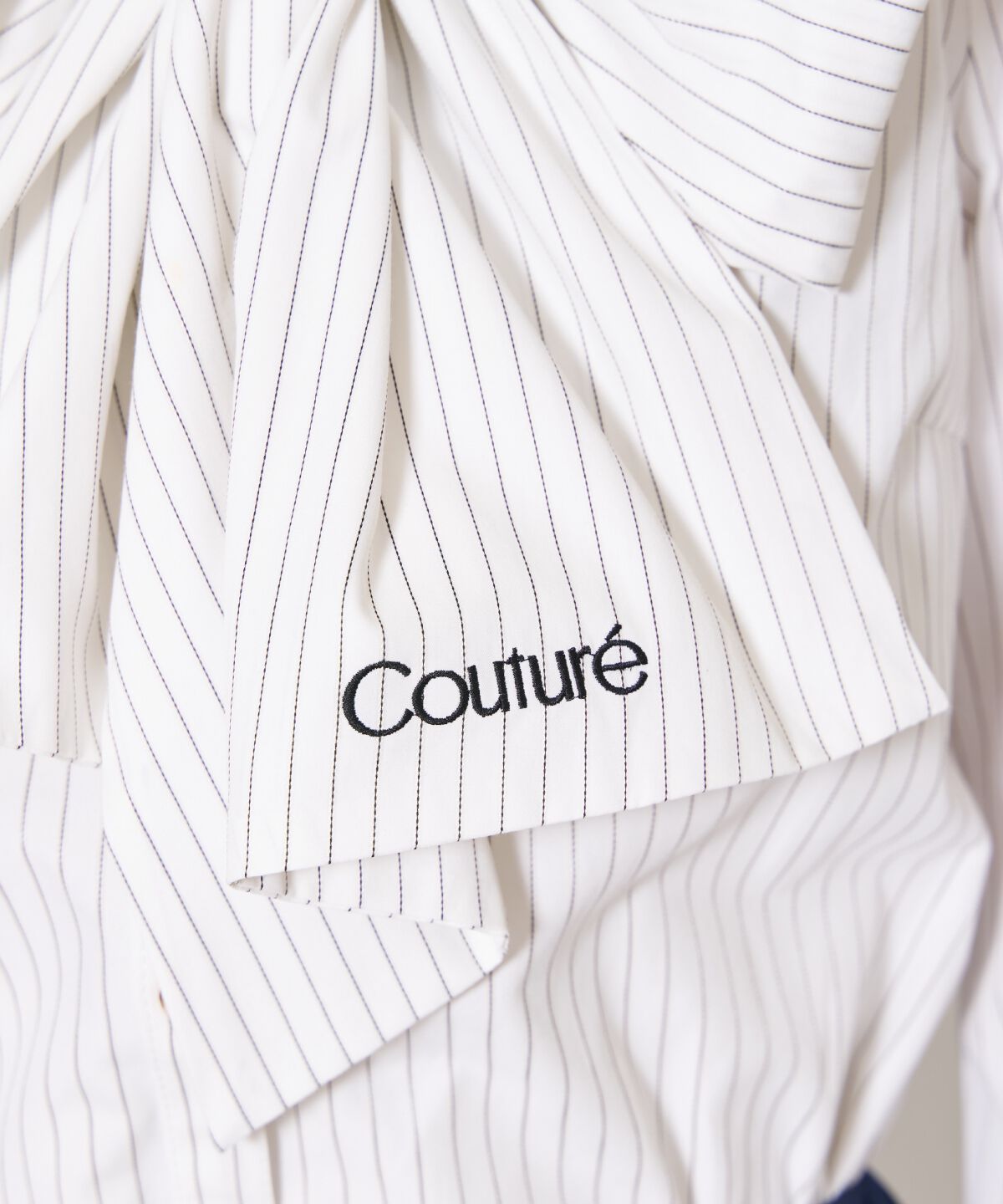 アンドクチュール「バタフライリボンストライプブラウス」|シャツ・ブラウス|