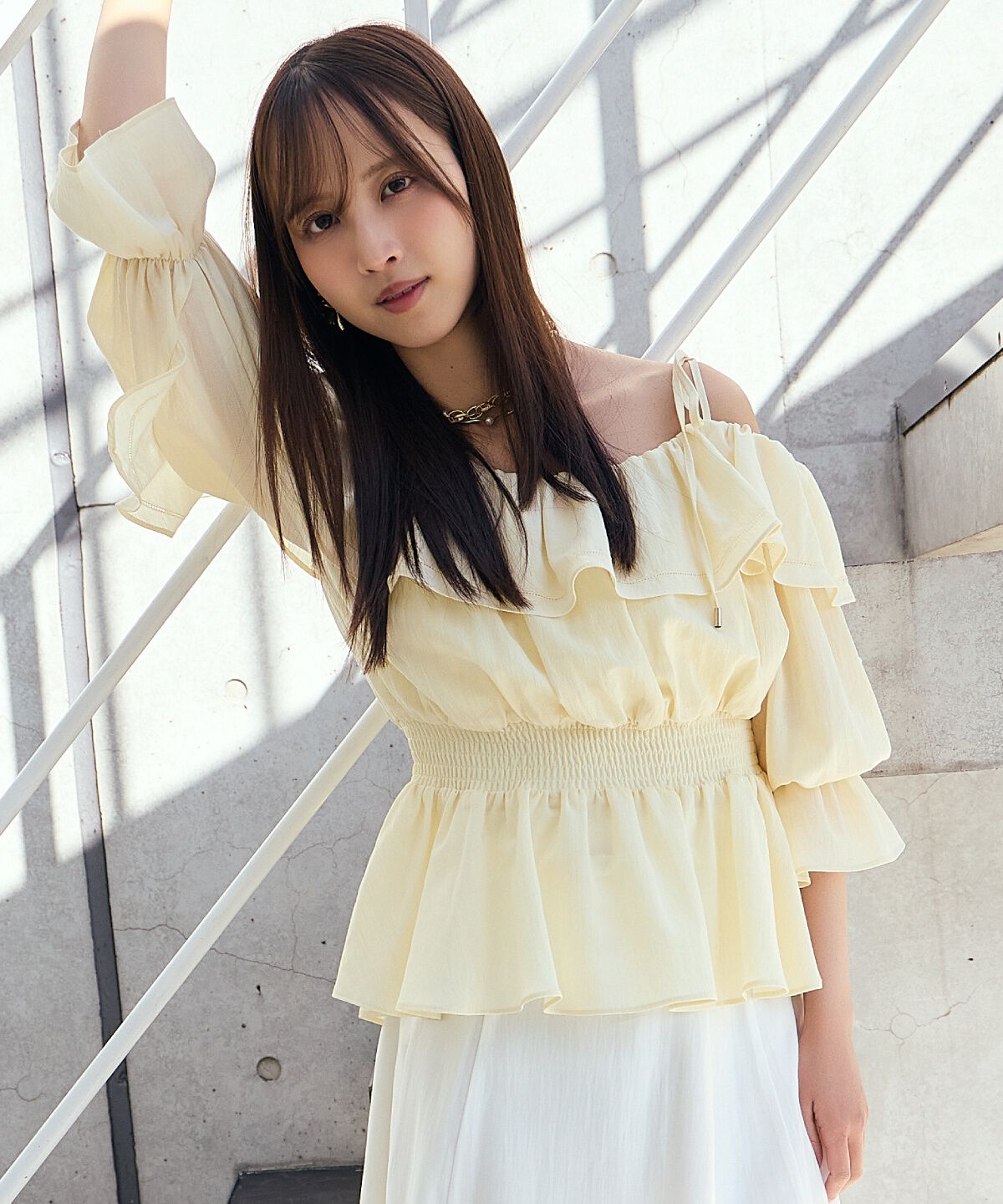 アンドクチュール「オフショルフリルブラウス」|シャツ・ブラウス|