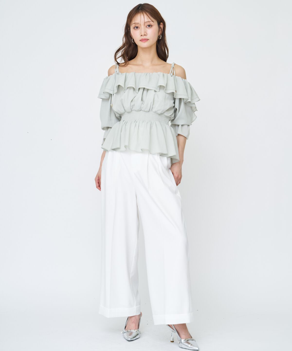 アンドクチュール「オフショルフリルブラウス」|シャツ・ブラウス|