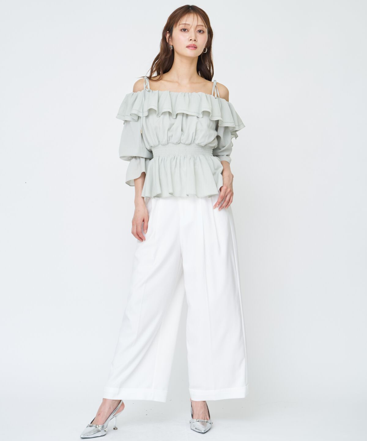 アンドクチュール「オフショルフリルブラウス」|シャツ・ブラウス|