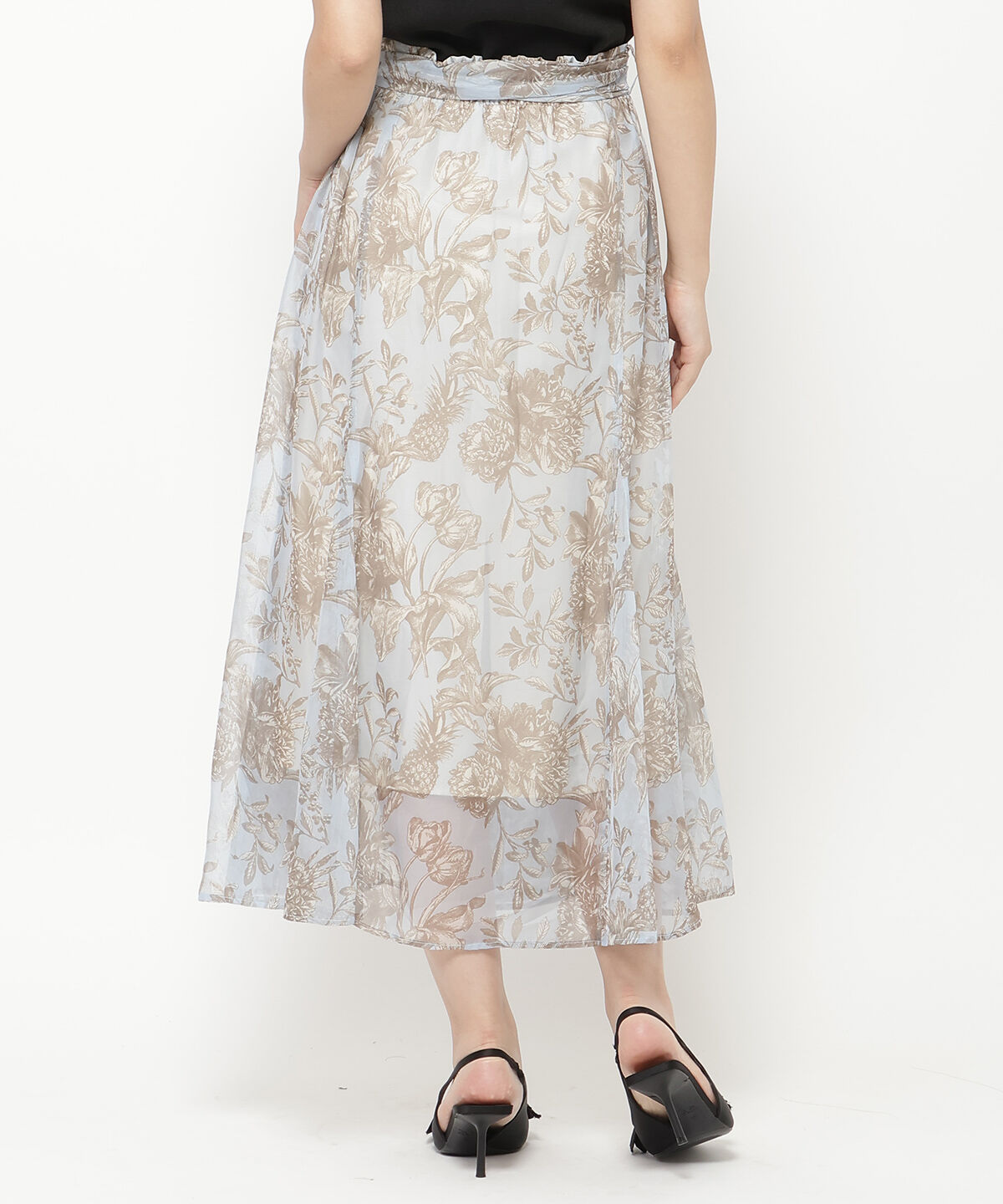 REDYAZEL「フラワープリントスカート」|フレア|