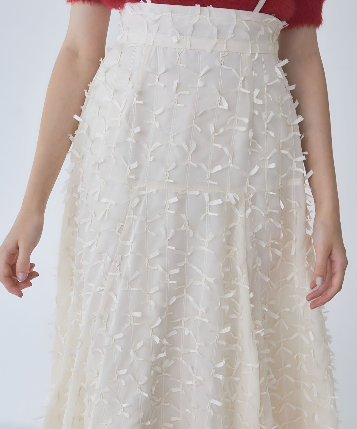 REDYAZEL「リボンモチーフフレアスカート」|フレア|