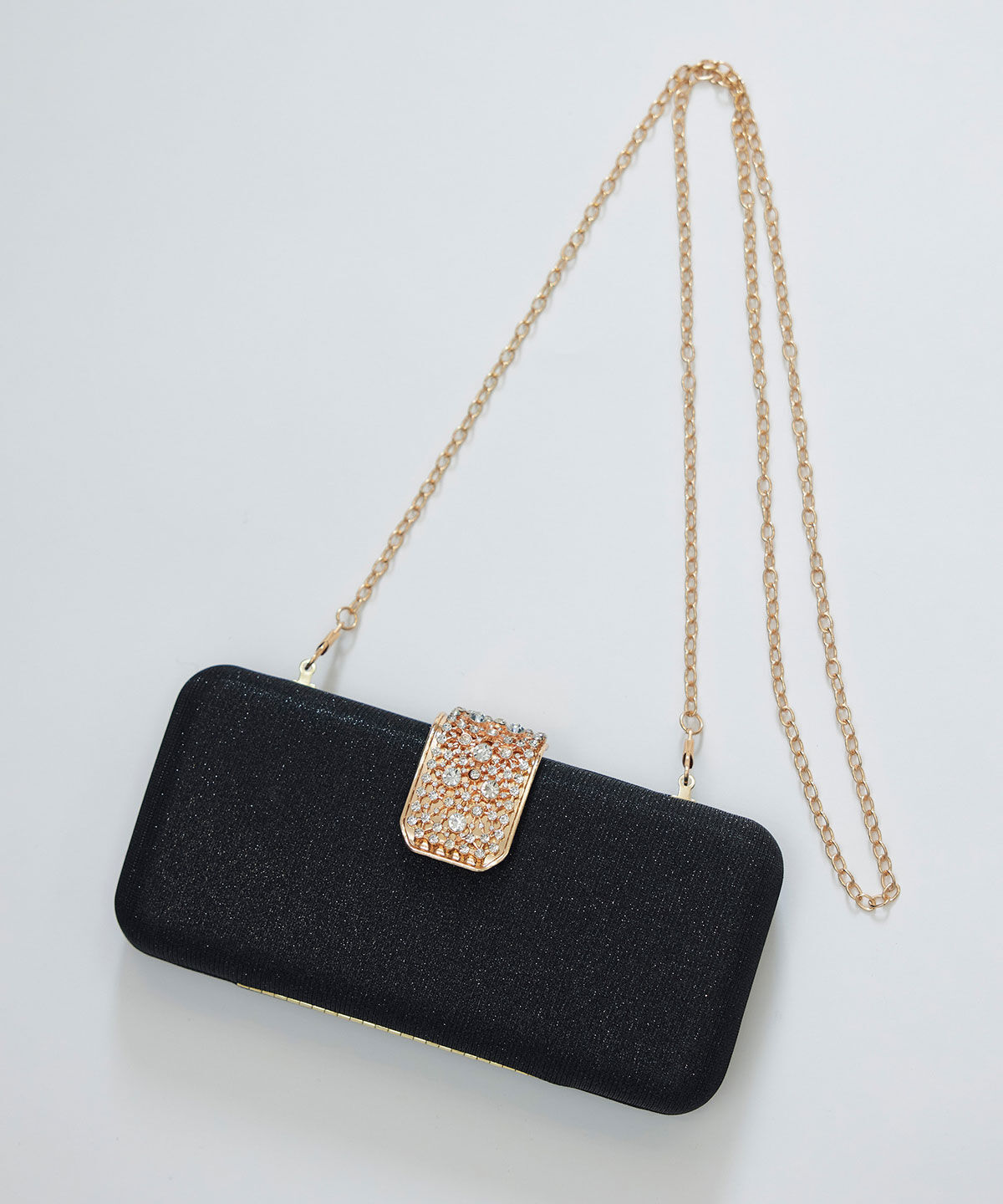 REDYAZEL「グリッター2WAYクラッチバッグ」|ショルダー・メッセンジャー|ブラック