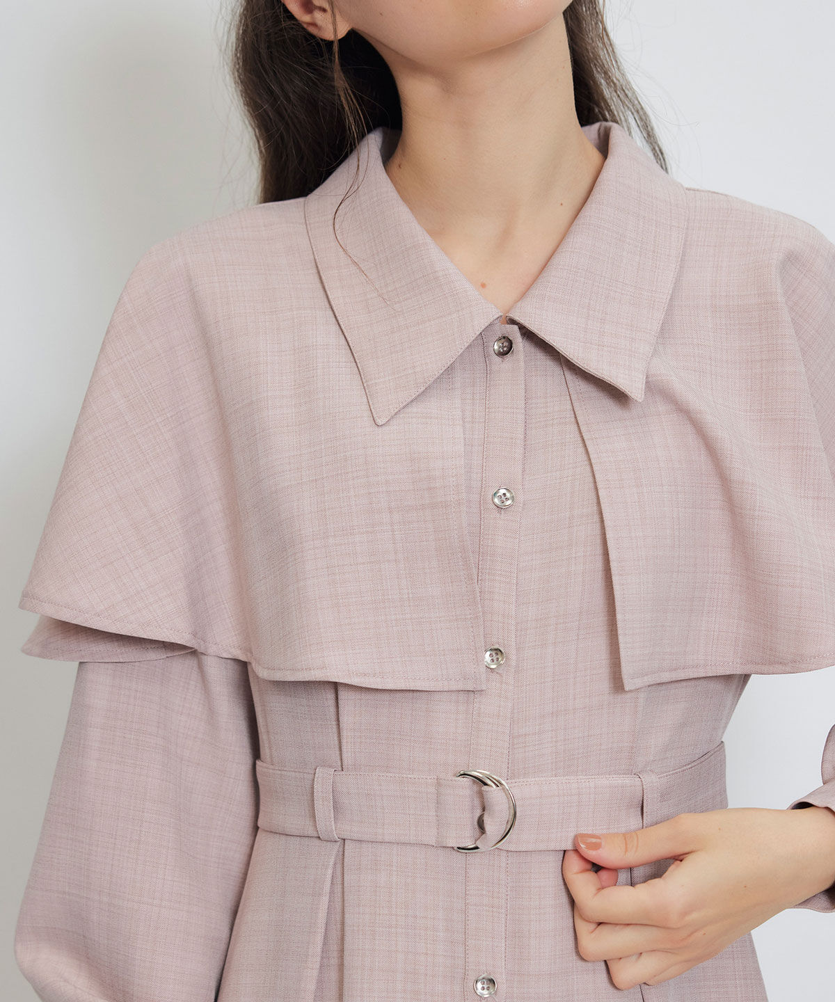 REDYAZEL「ケープライクロングフレアワンピース」|ワンピース|