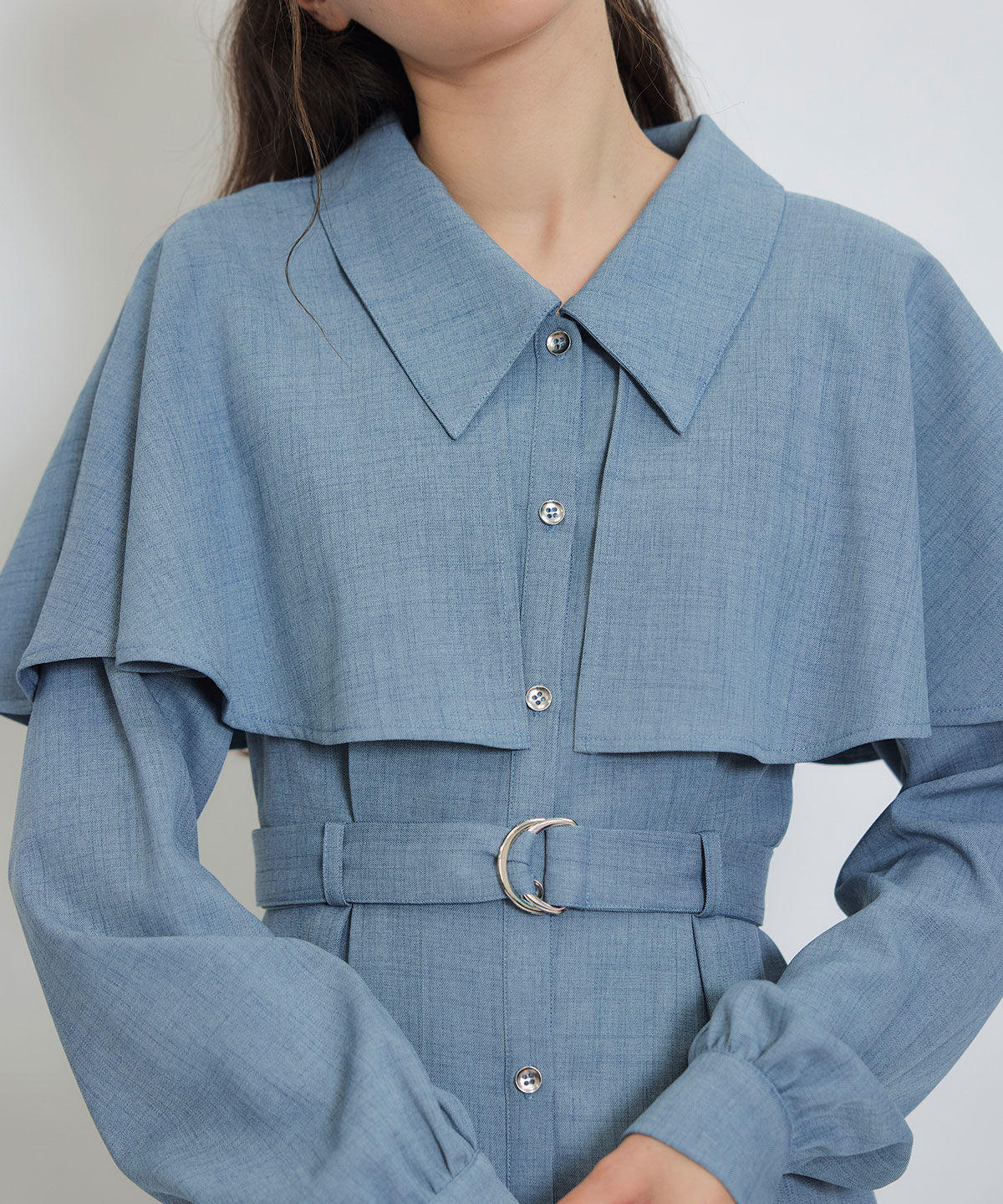 REDYAZEL「ケープライクロングフレアワンピース」|ワンピース|