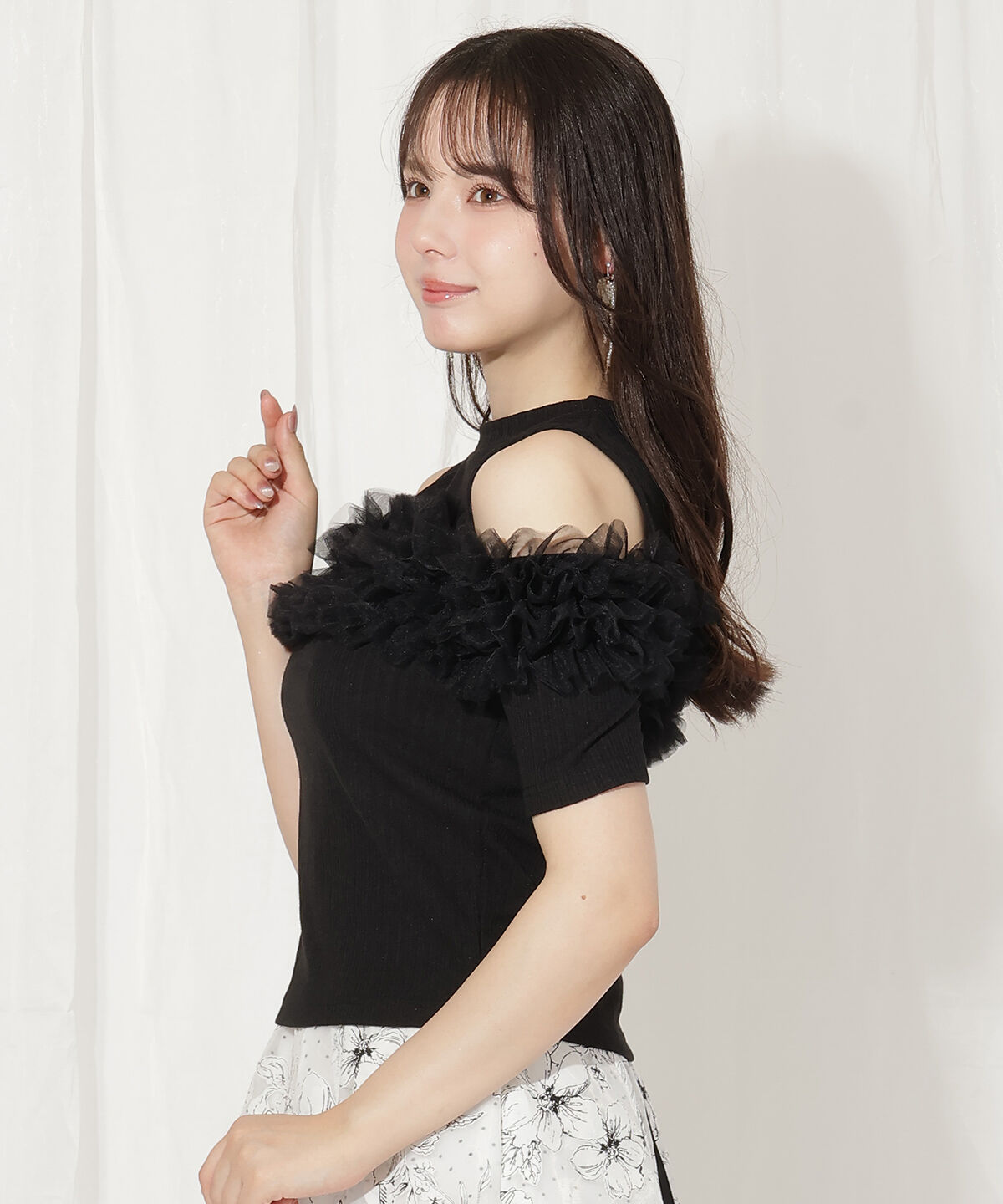 WILLSELECTION「チュールフリルテレコトップス」|Tシャツ・カットソー|