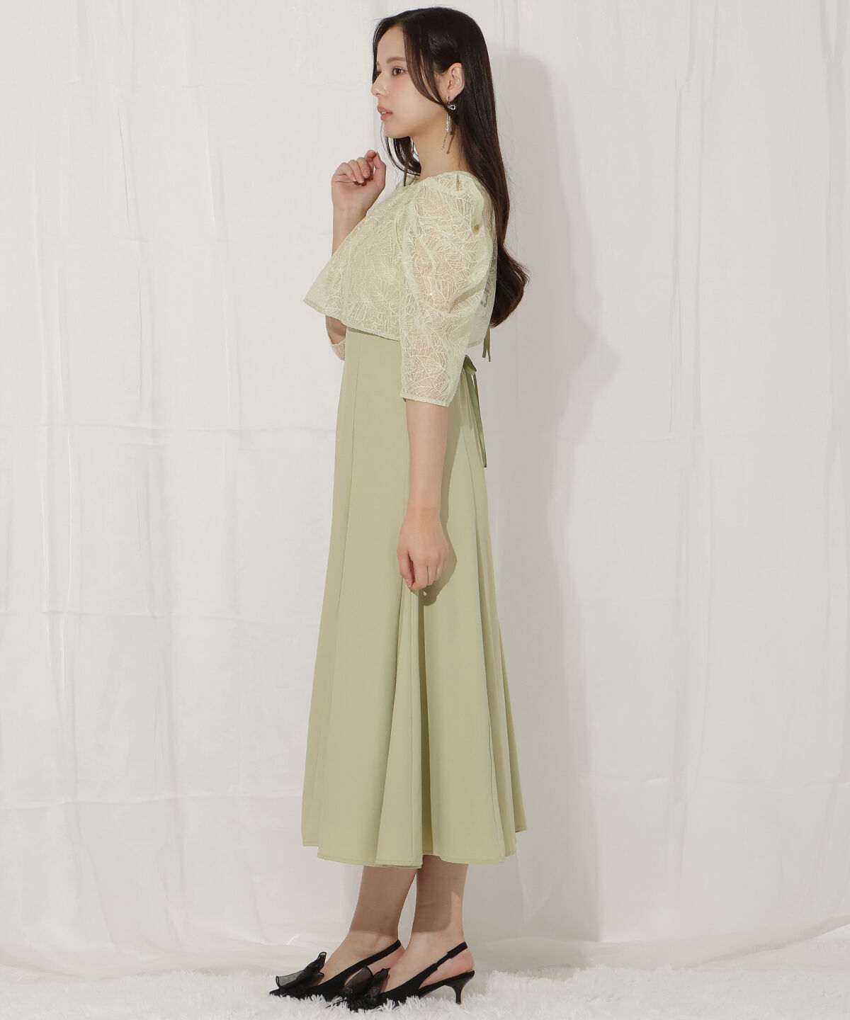 WILLSELECTION「スパンコールレースブラウス&times;マーメイドワンピース」|ドレス|