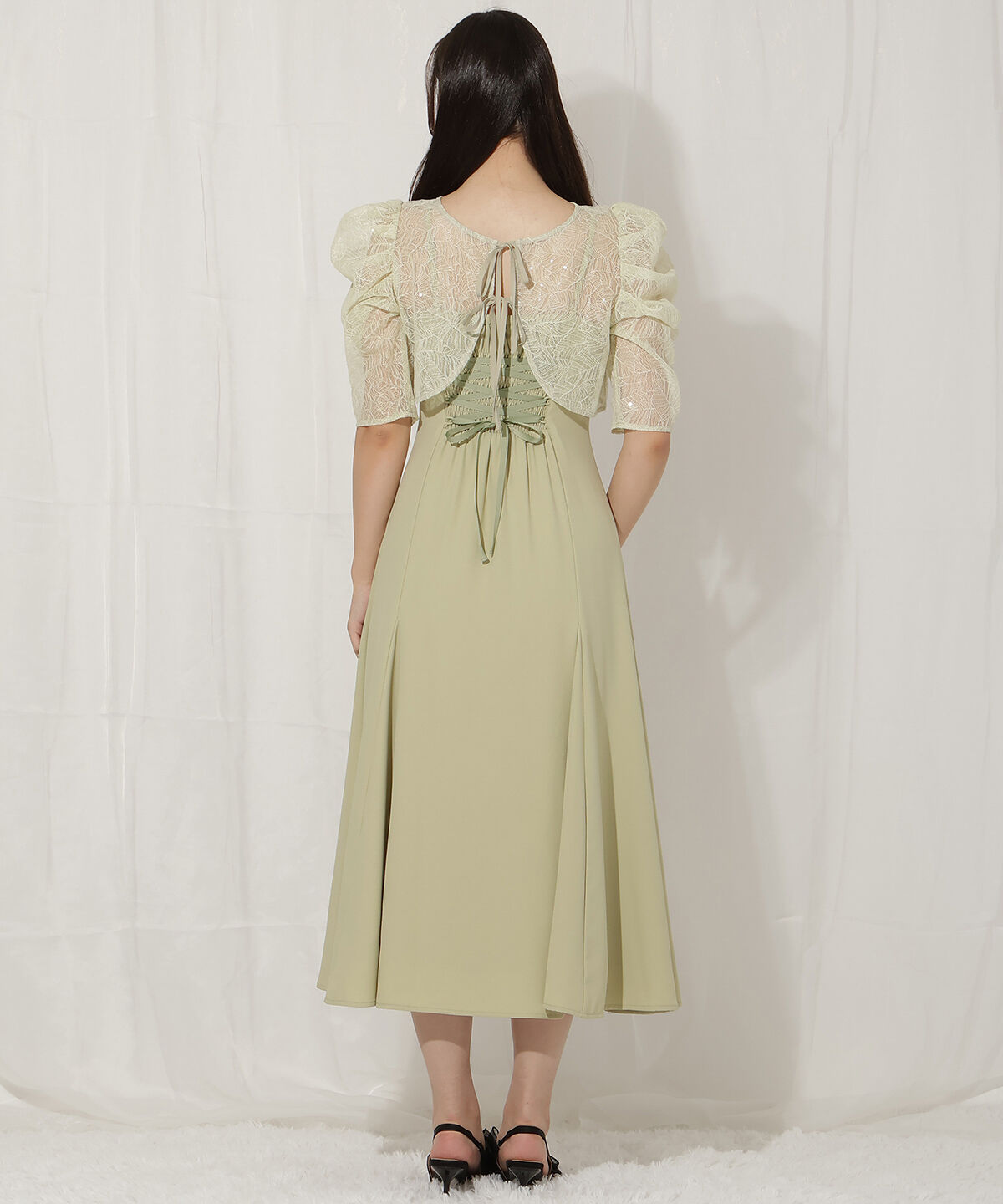 WILLSELECTION「スパンコールレースブラウス&times;マーメイドワンピース」|ドレス|