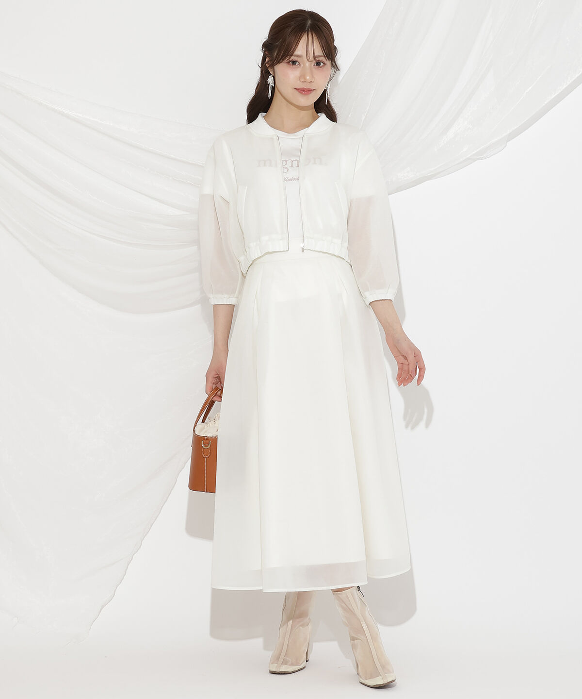 WILLSELECTION「シアーダンボールフレアスカート」|フレア|