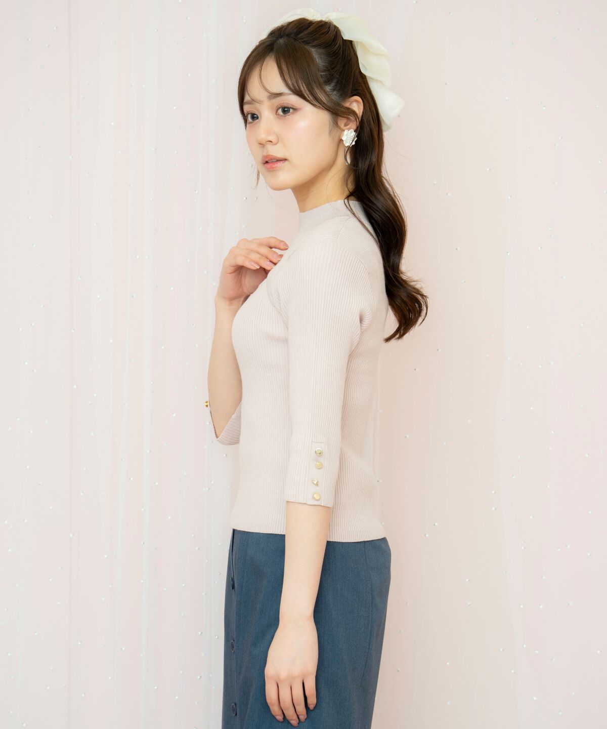 WILLSELECTION「デコルテオープンハイネックプルオーバー」|ニット・セーター|