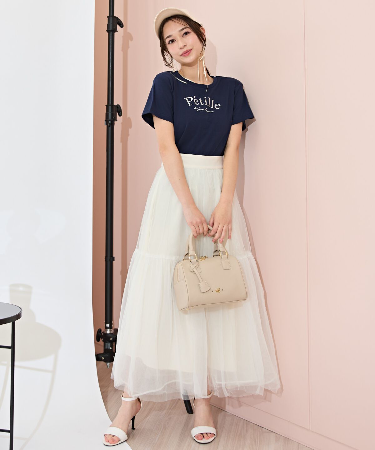 WILLSELECTION「ニュアンスカラーチュールティアードスカート」|フレア|オフ