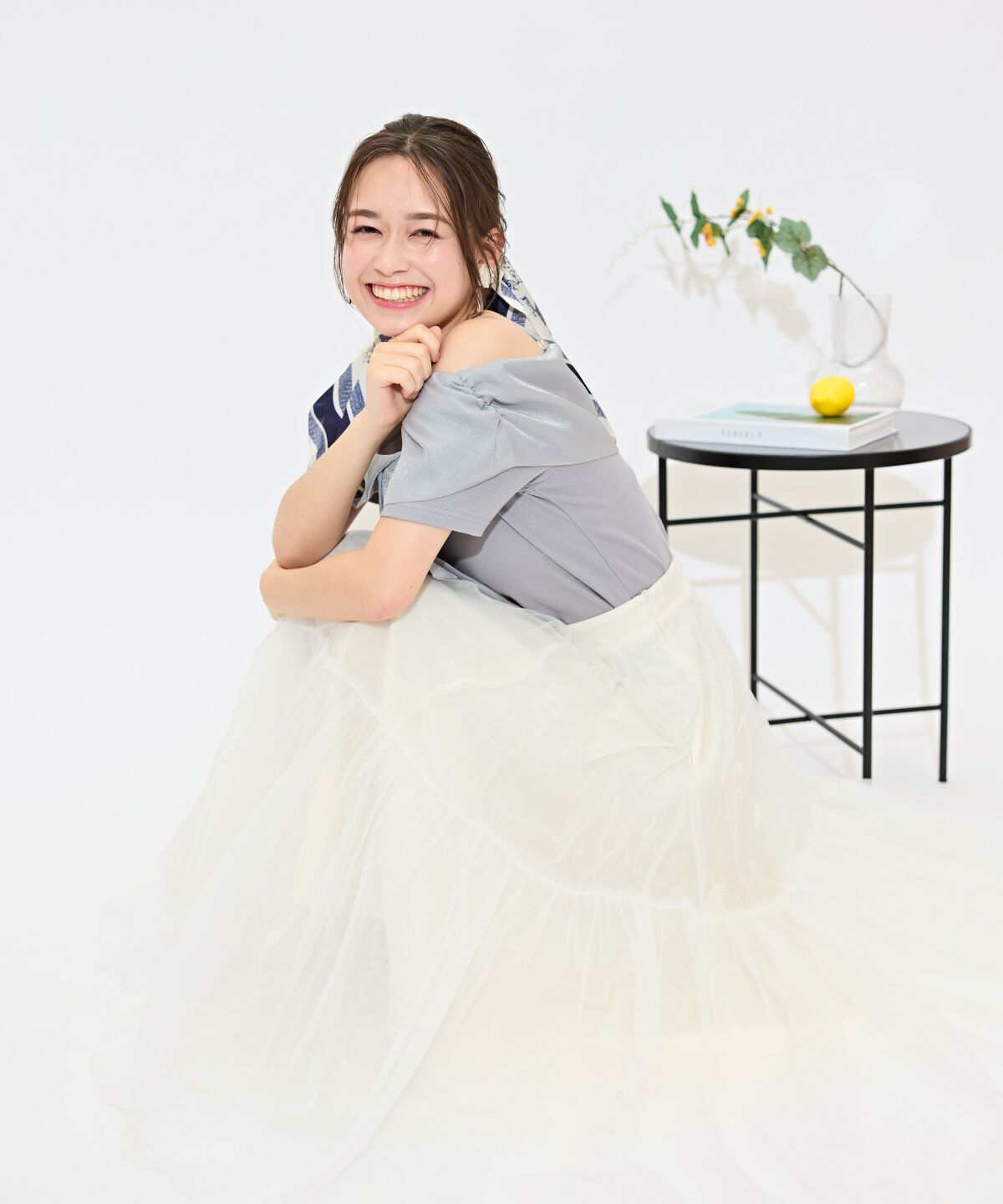 WILLSELECTION「ニュアンスカラーチュールティアードスカート」|フレア|